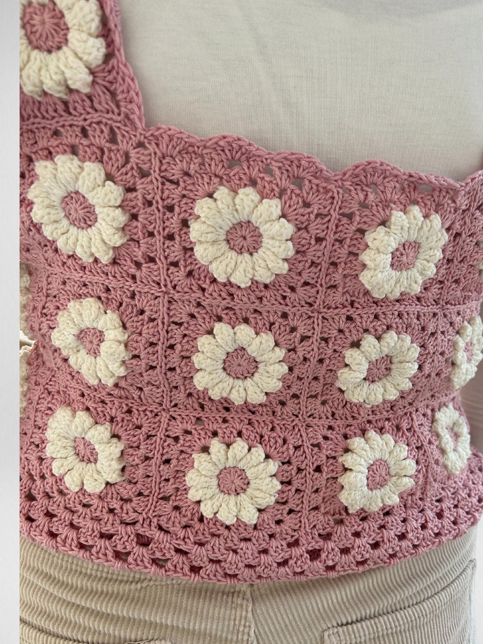 Blushing Daisy Chain Vest