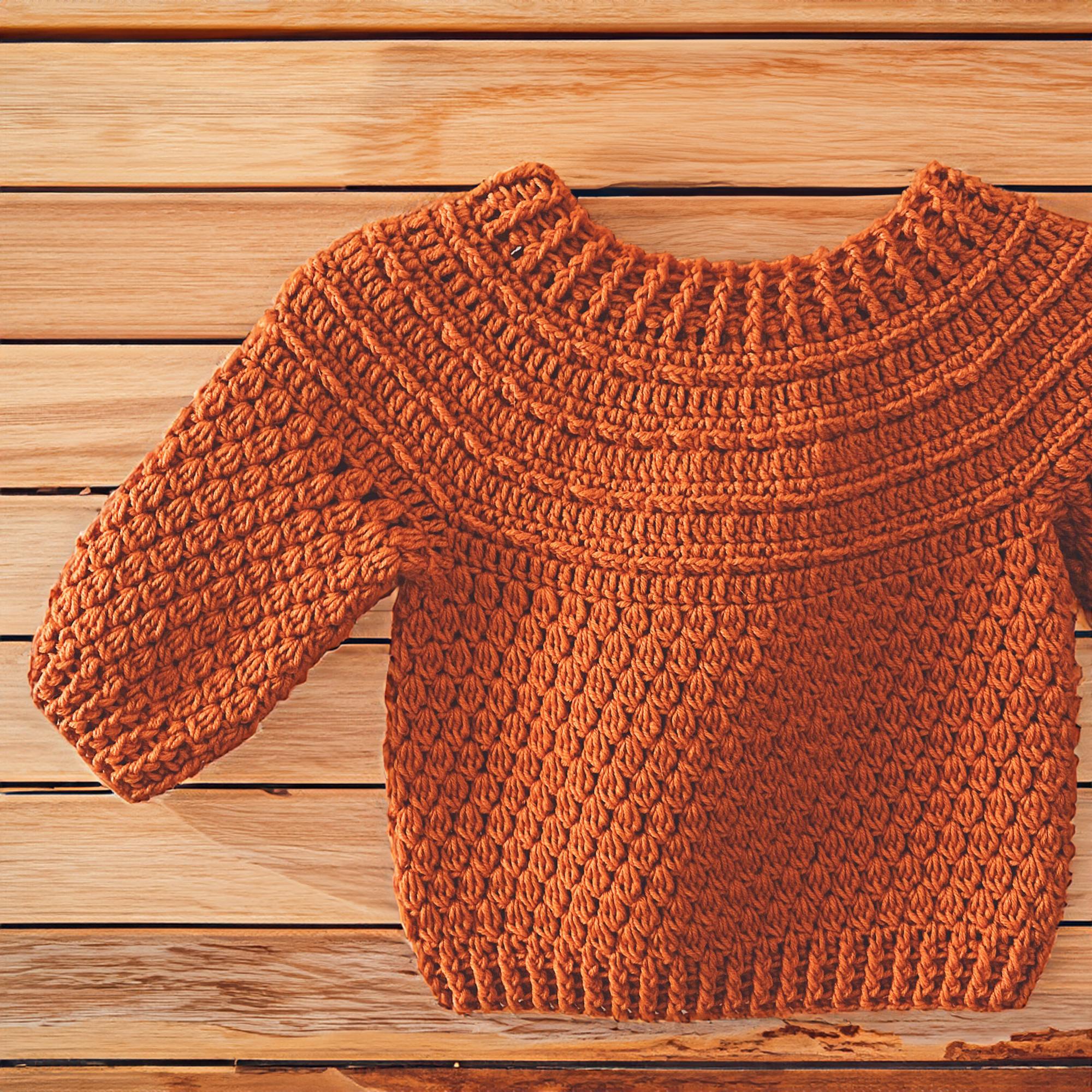 Rustic Cable Baby Sweater