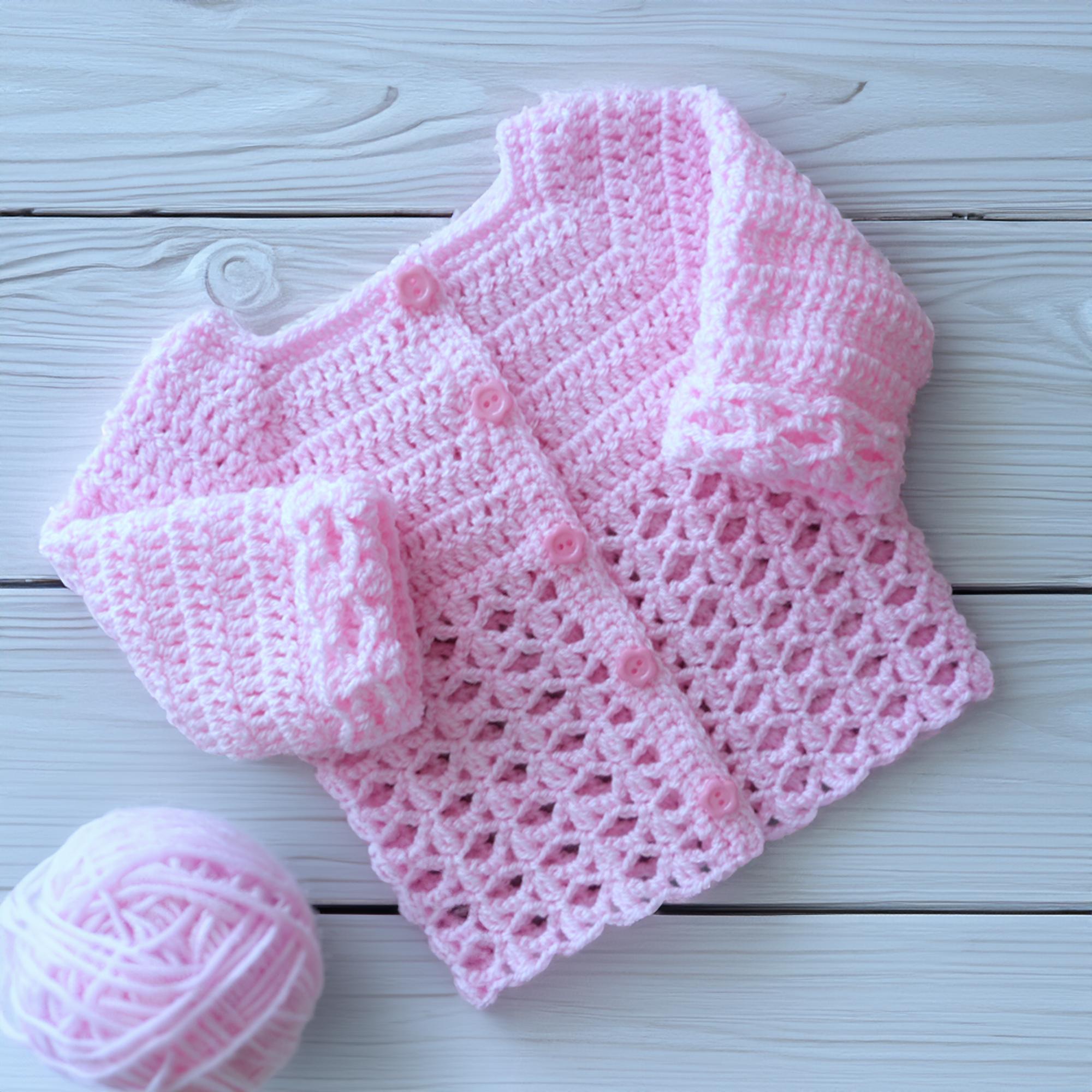 Sunshine Lace Buttoned Baby Cardigan