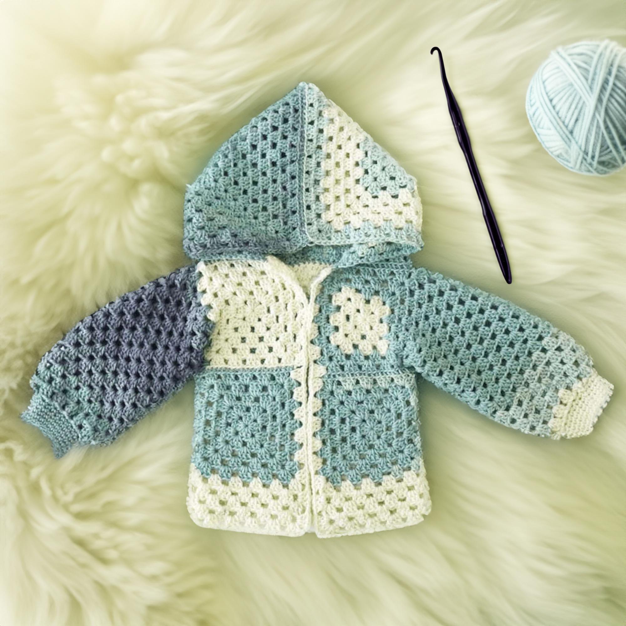 Aquatic Whimsy Granny Stitch Hoodie CardIgan