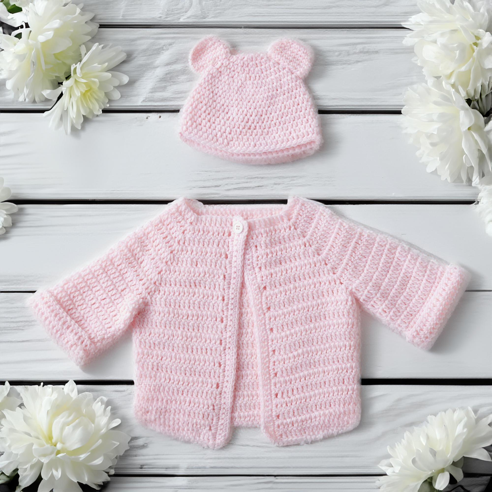 Blush Babe Baby Cardigan & Hat
