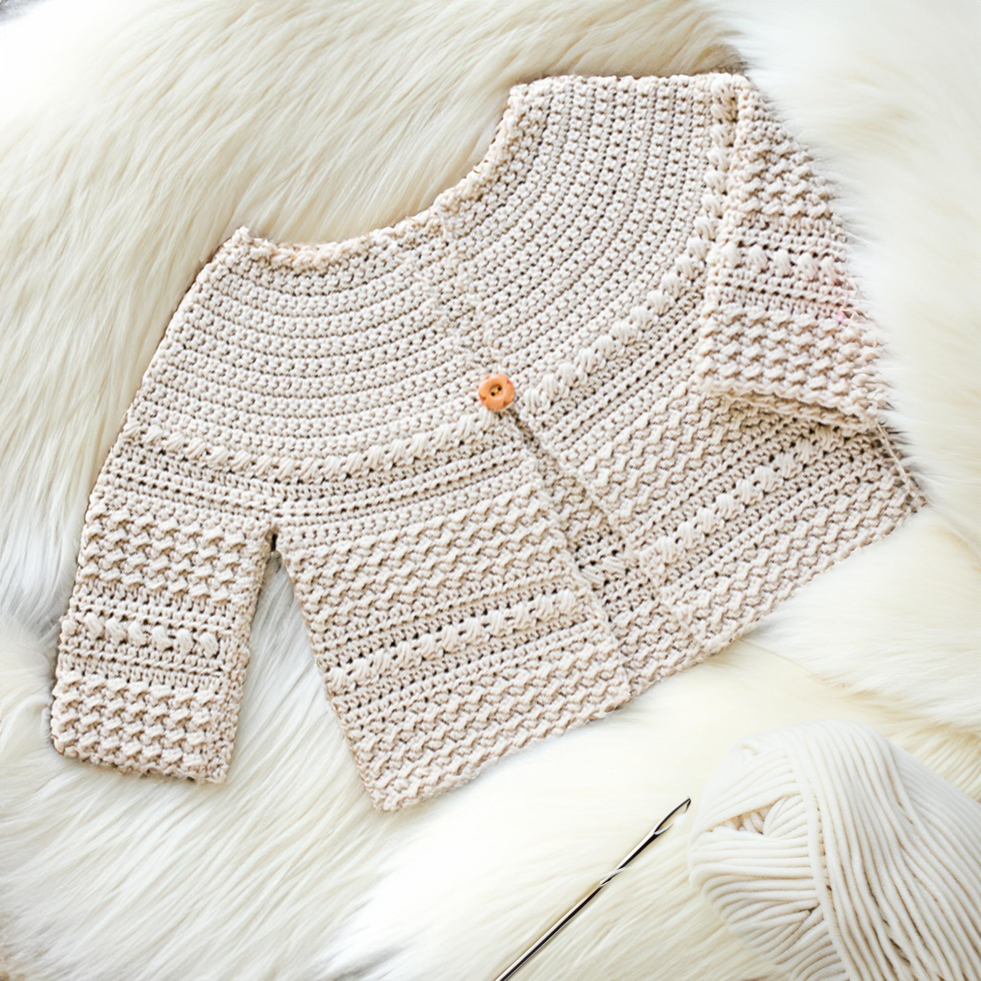 Garden Party Buttoned Baby Cardigan