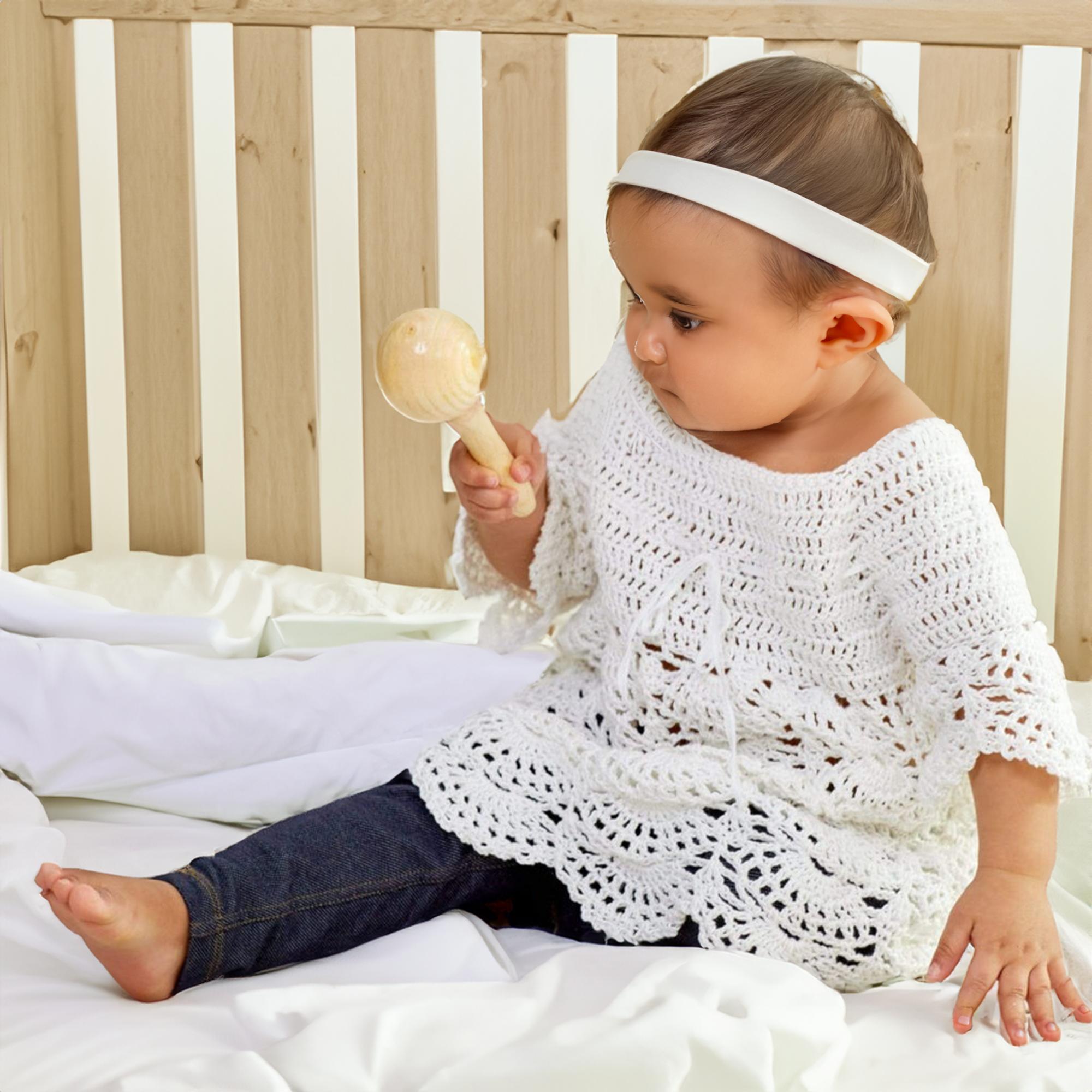 crochet infant dress Easy Baby (A Free Pattern) Chic Lacey Playtime Baby/Kids Dress