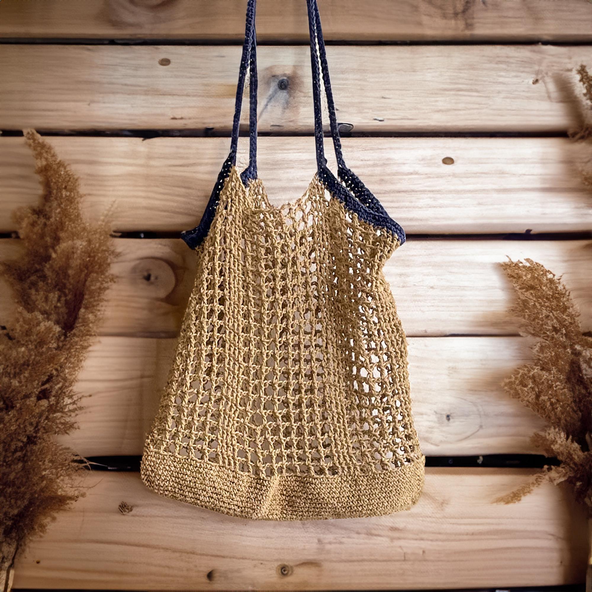 Natural Mesh Market Tote Bag