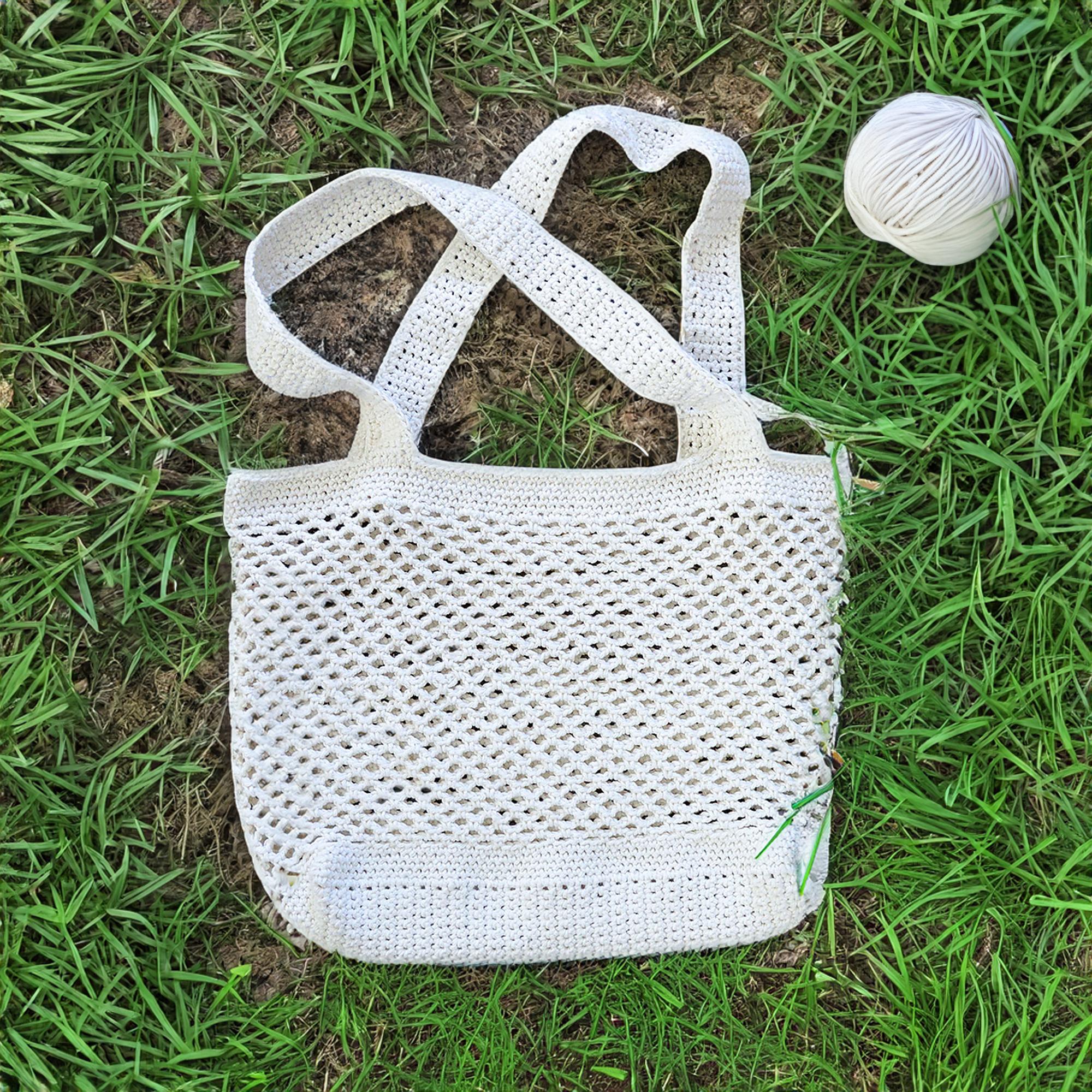 Breezy Boho Market Tote Bag MON CROCHET - Main Image