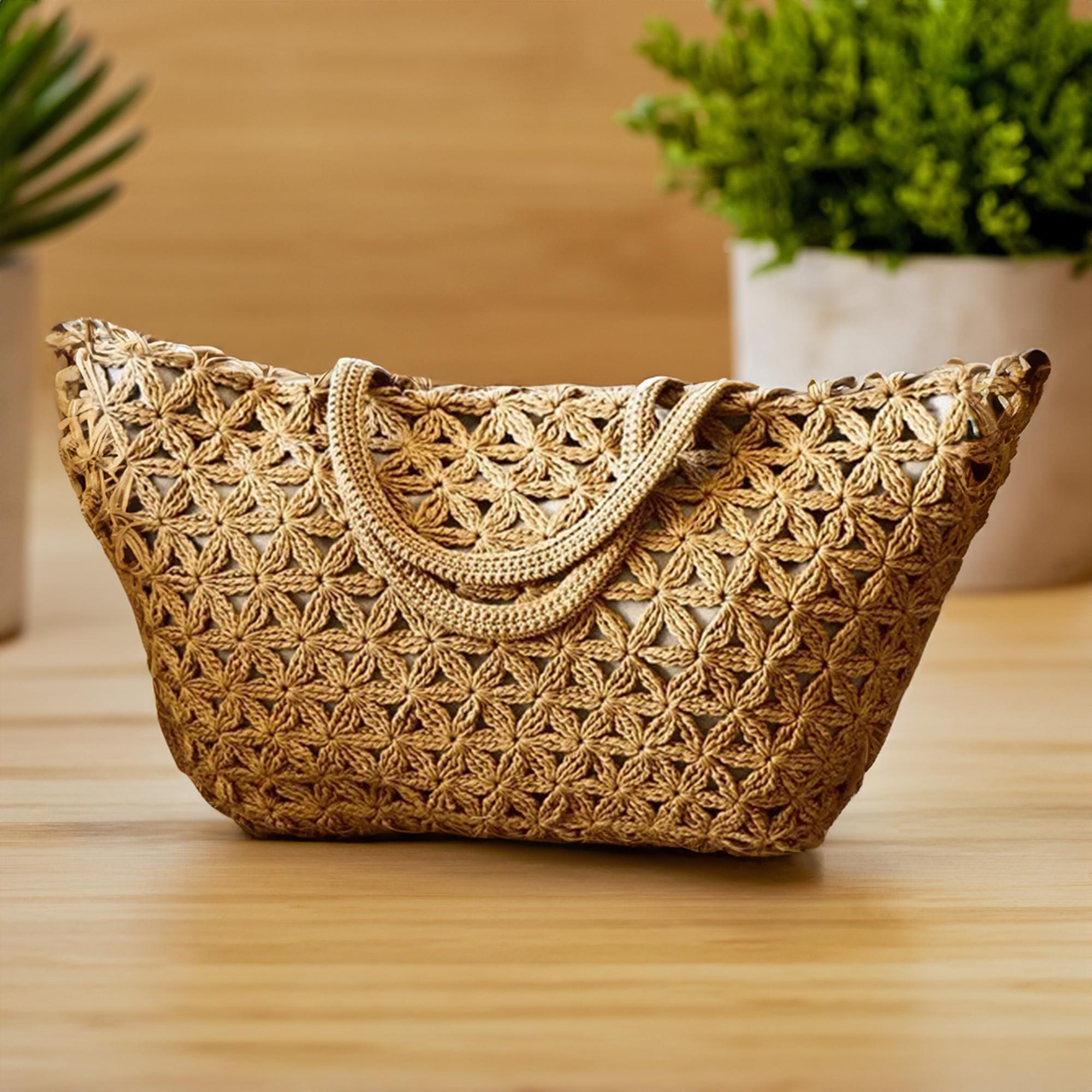 Star Bright Raffia Tote Bag