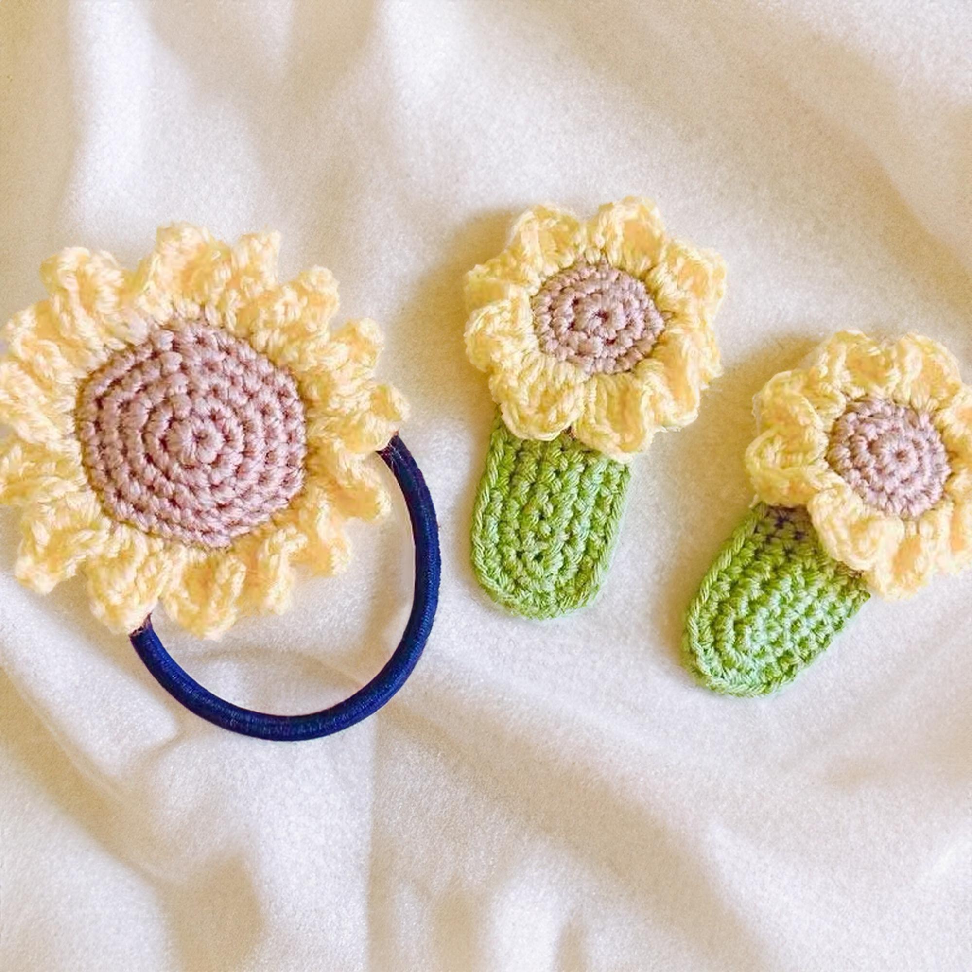 Sunflower Cuteness Hair Clips