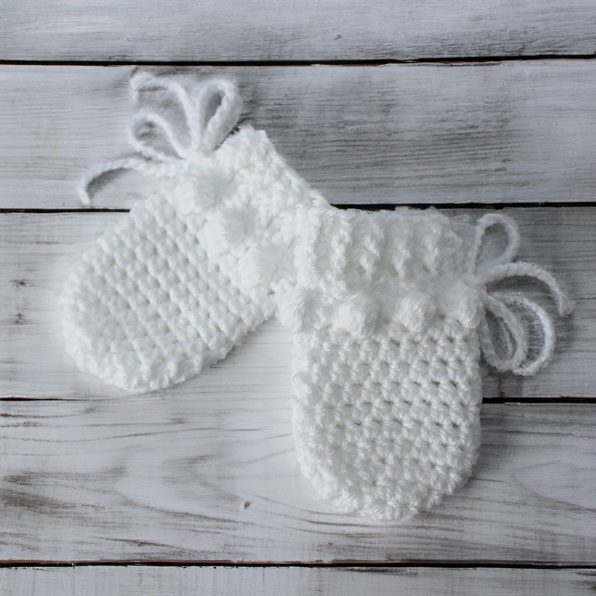 Snowy Puffball Mittens