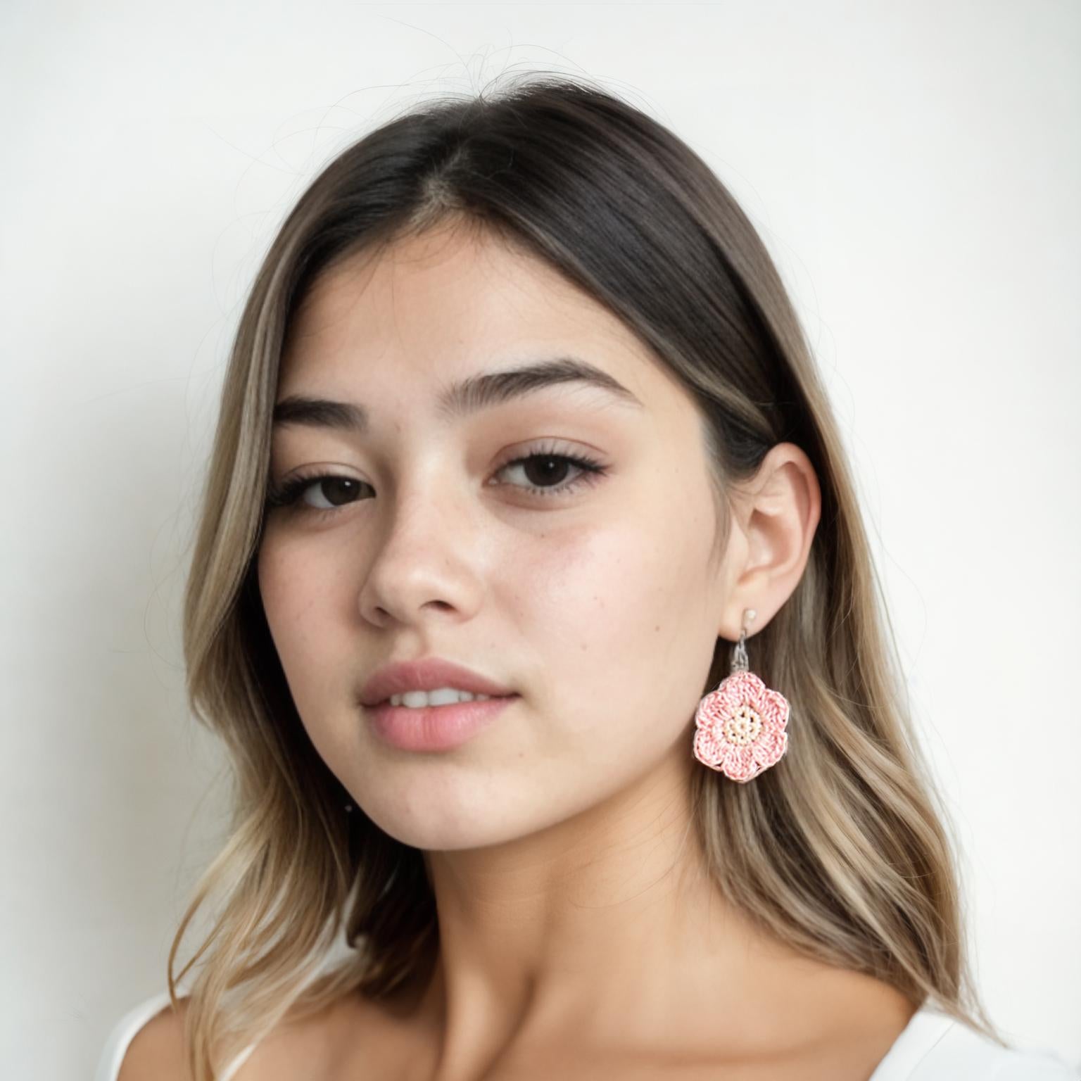 Pink Petals Necklace & Earrings