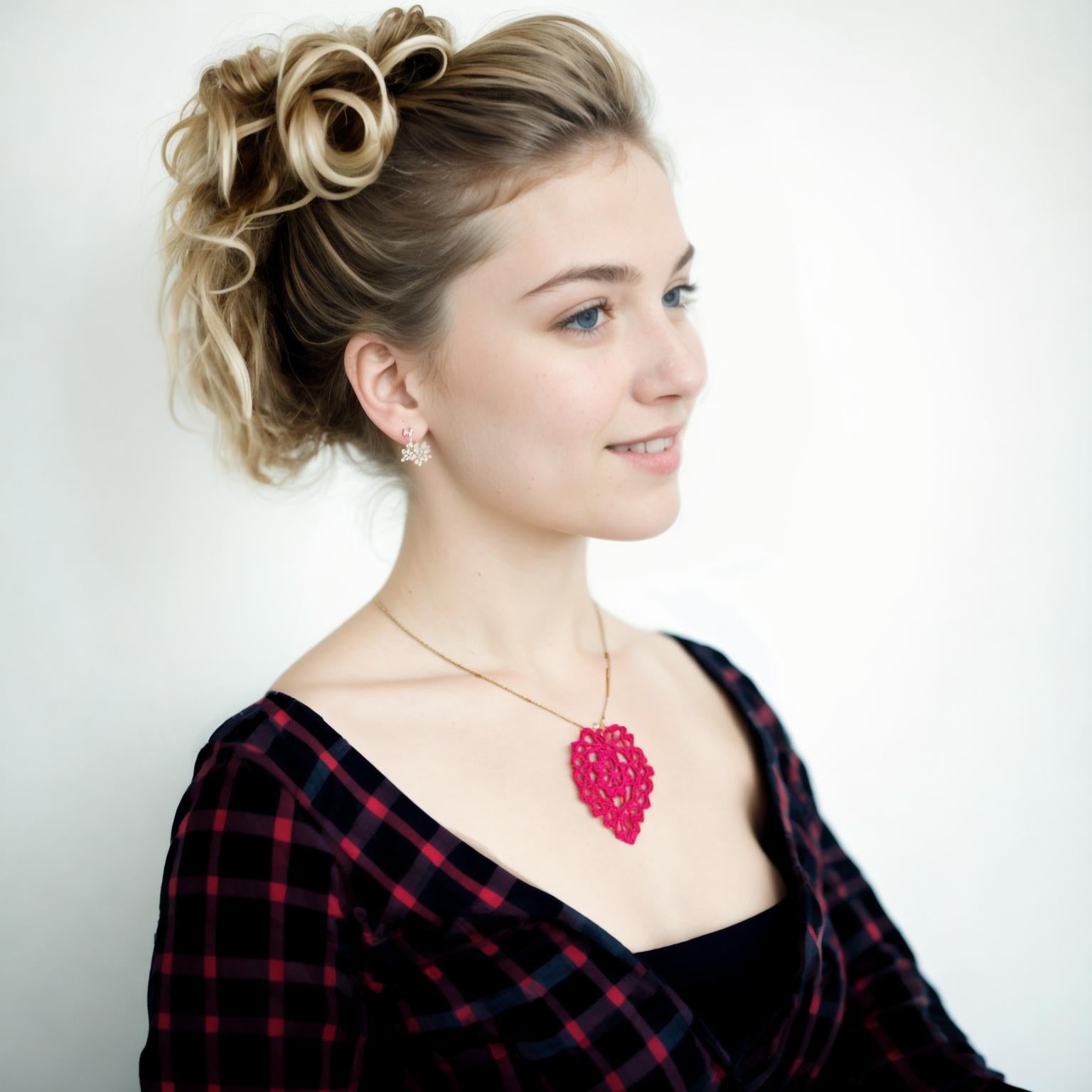 Crimson Floral Lace Earrings