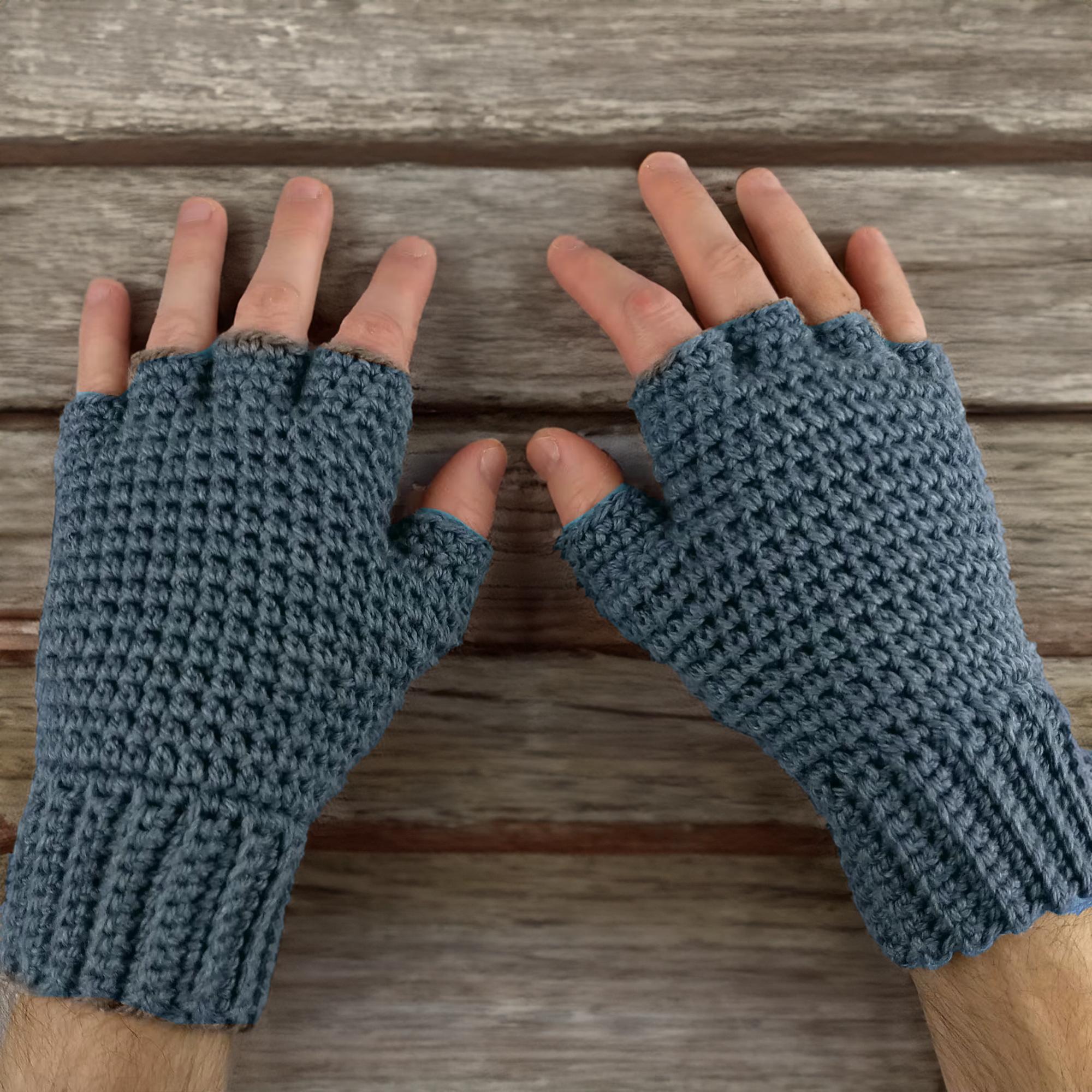 Grey Toasty Fingerless Gloves