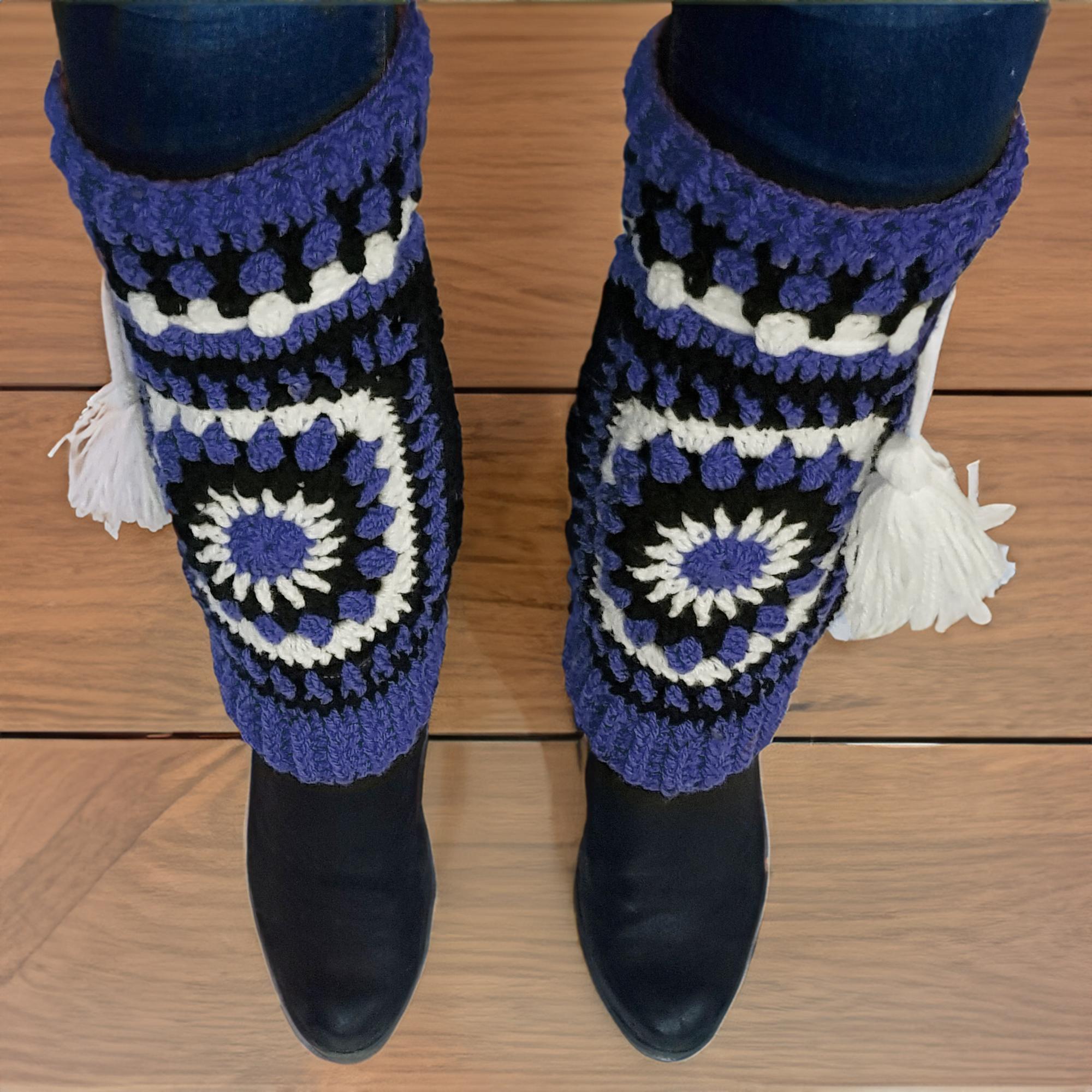 Mosaic Squares Leg Warmers