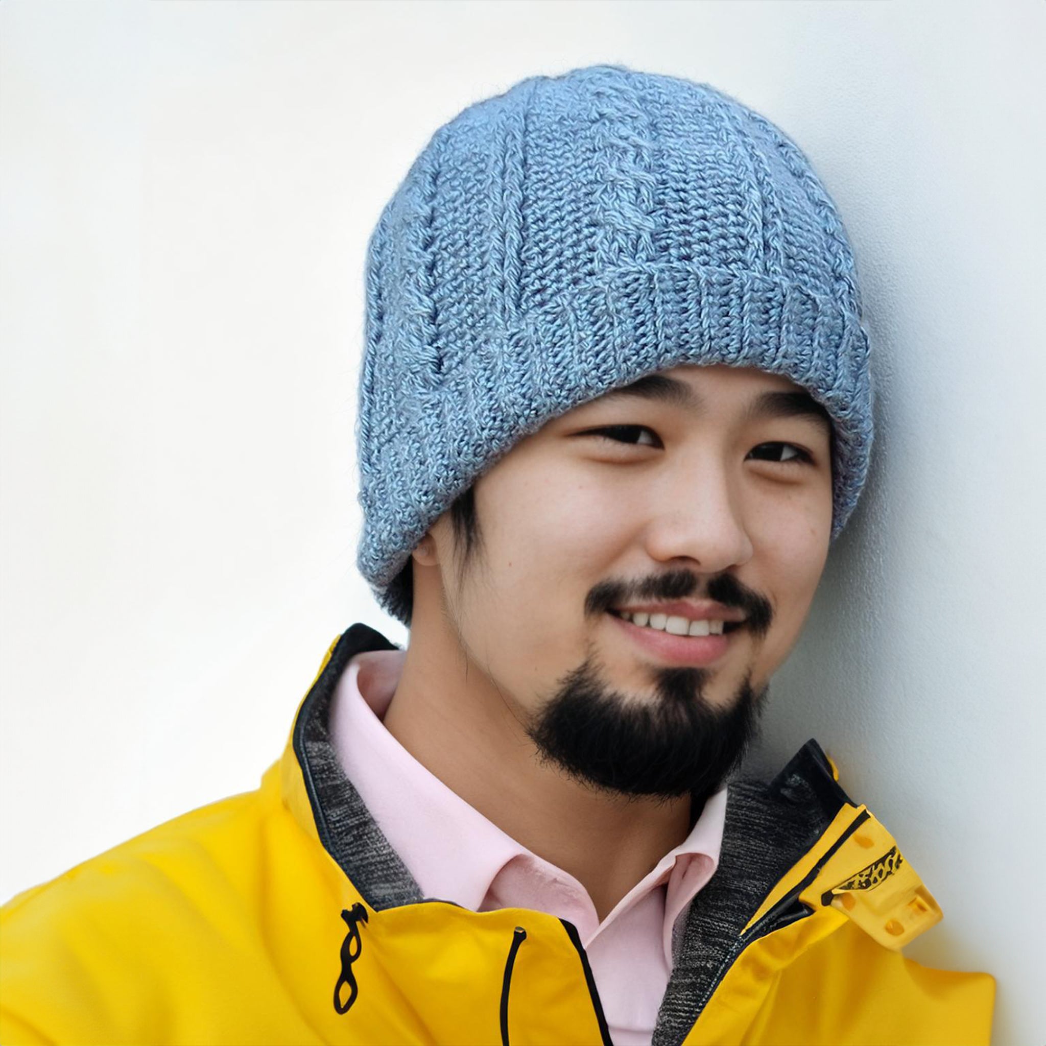 Sky Blue Braided Beanie