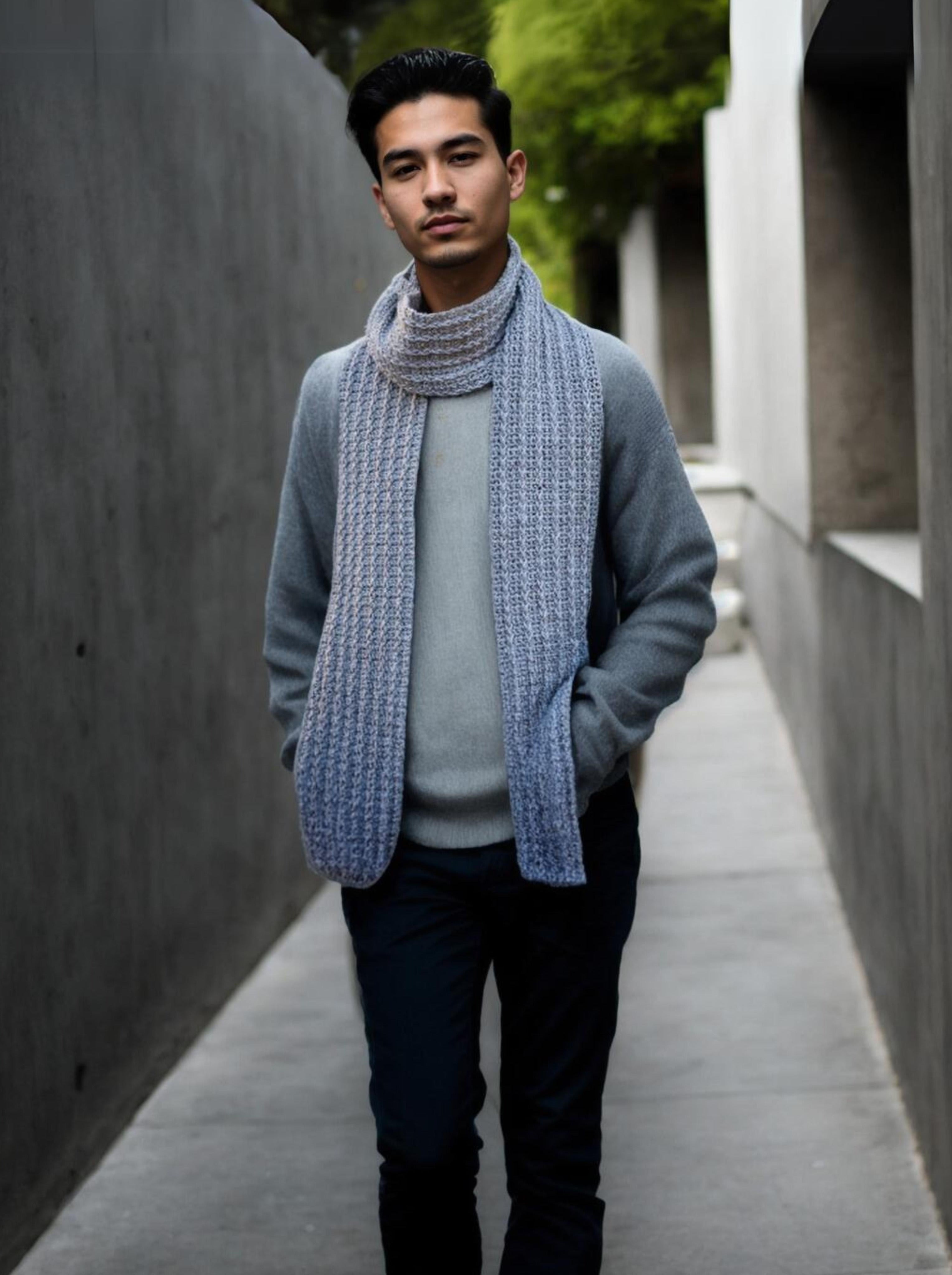 Textured Taupe Scarf