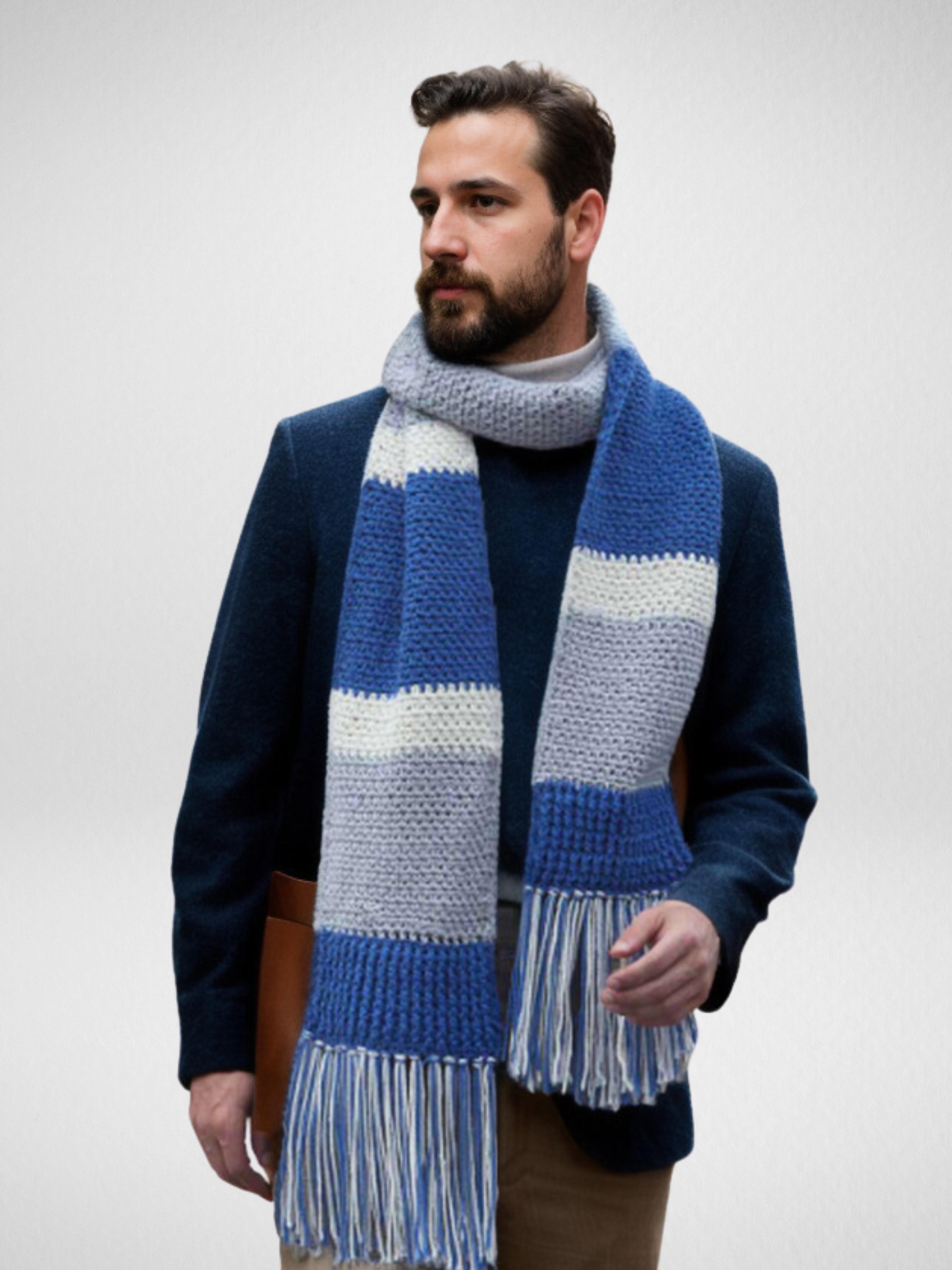 Retro Granny Square Scarf