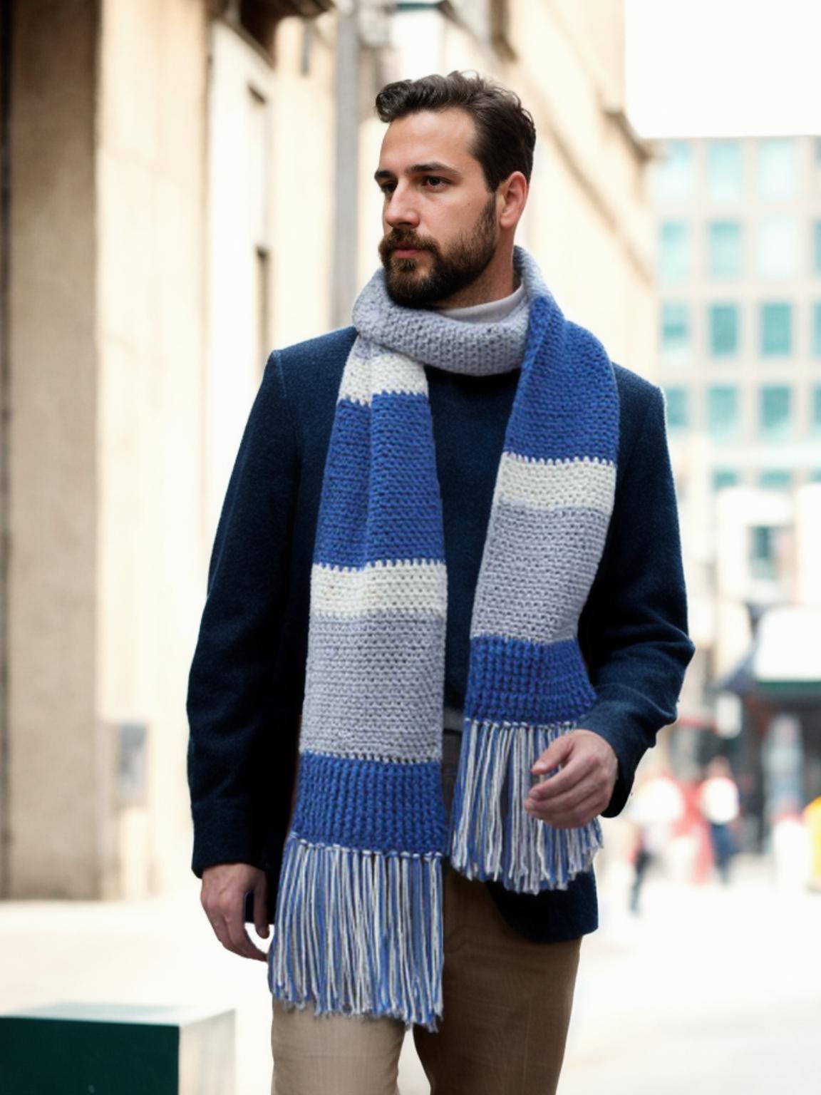 Retro Granny Square Scarf