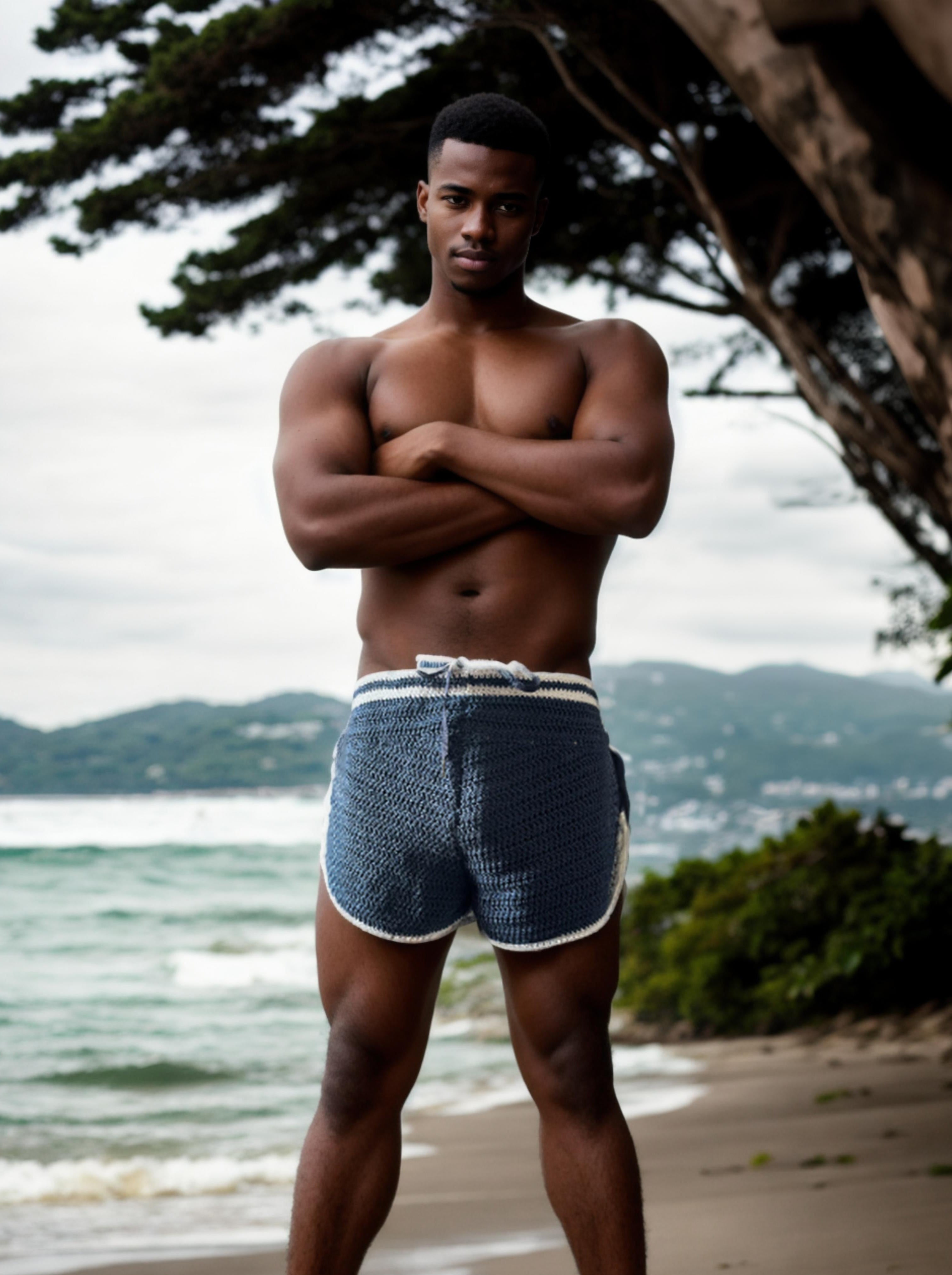 Nautical Navy Buttoned Shorts