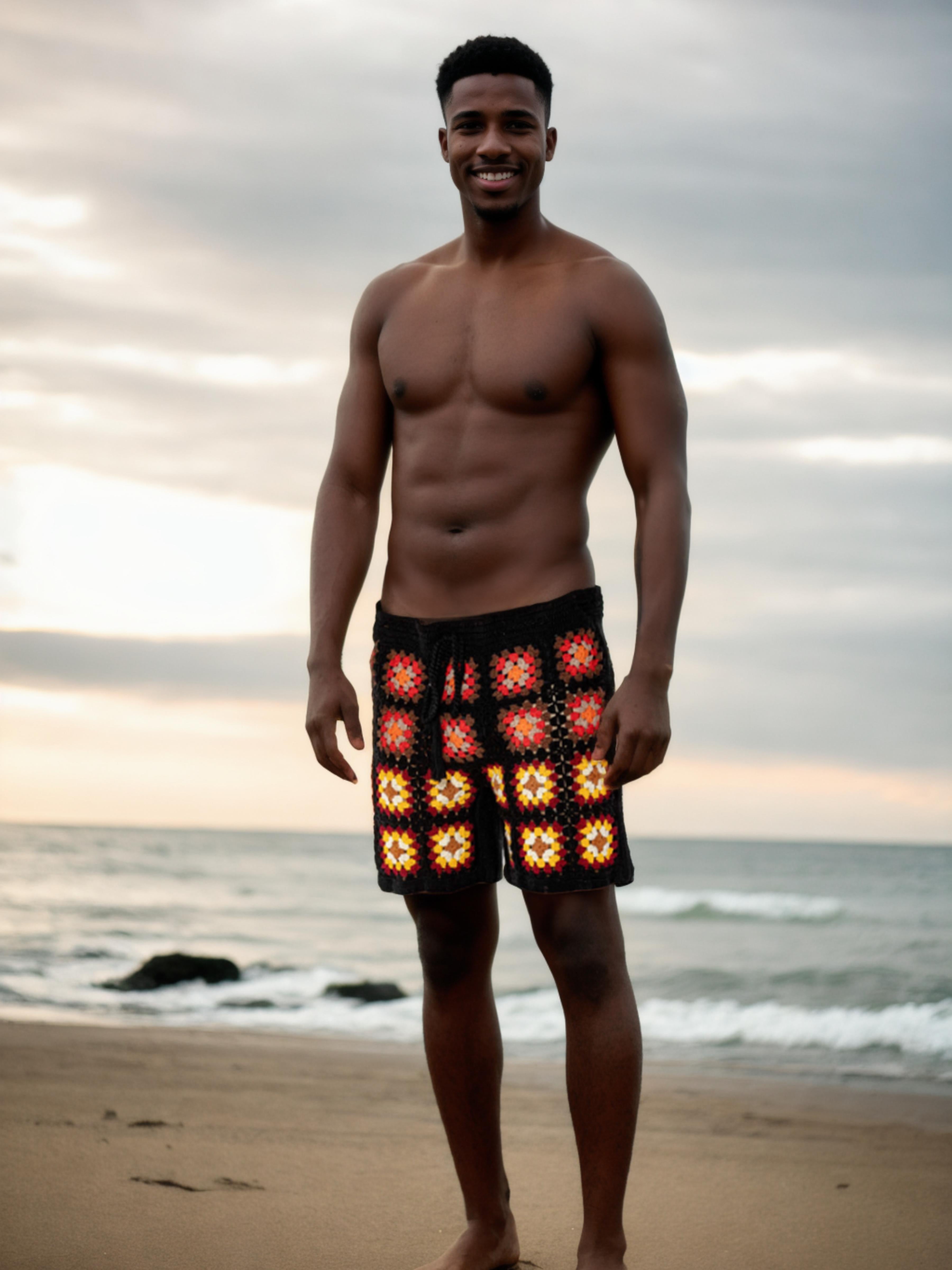 Sunset Granny Square Shorts