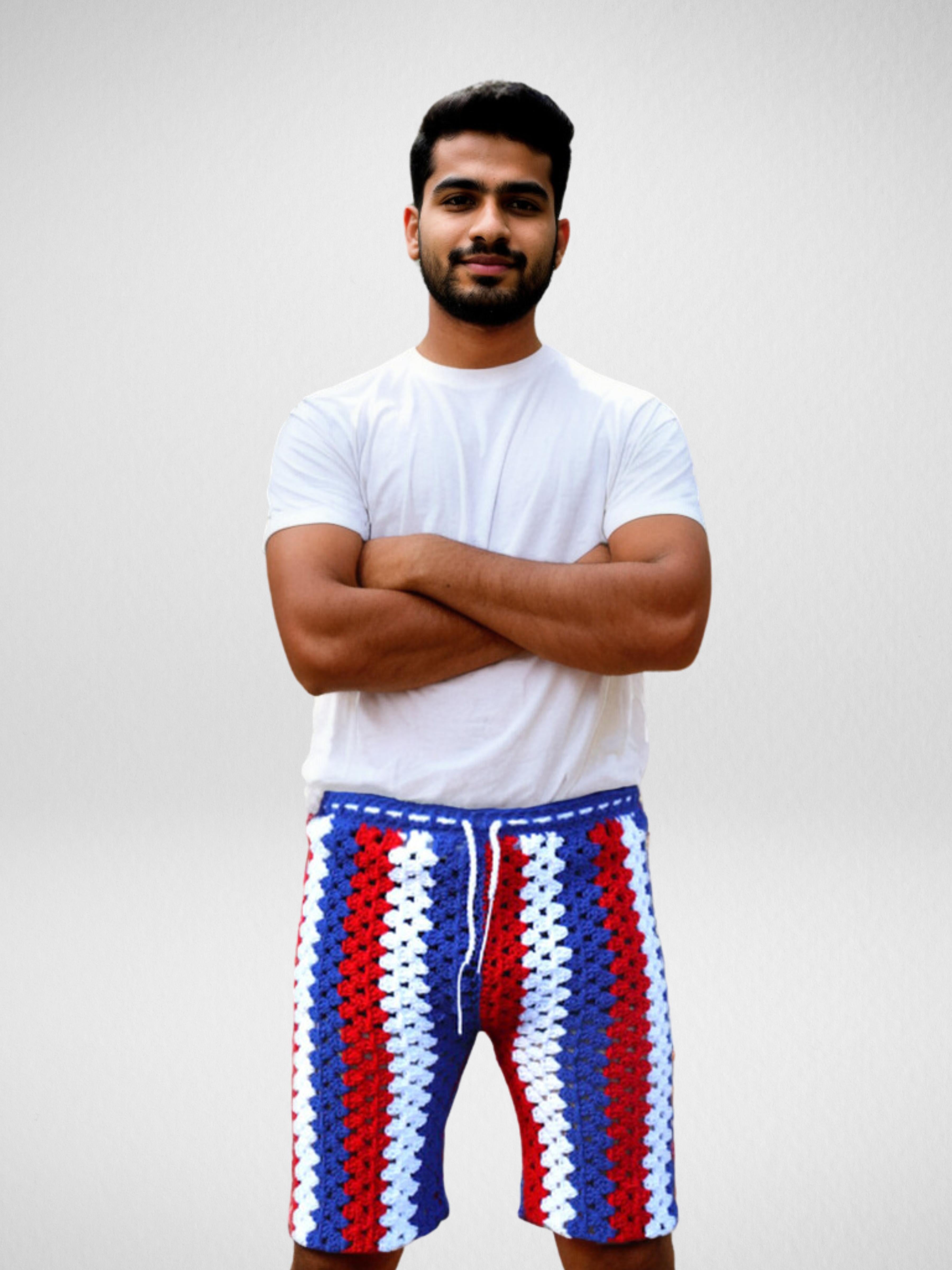 Patriotic Granny Stitch Shorts