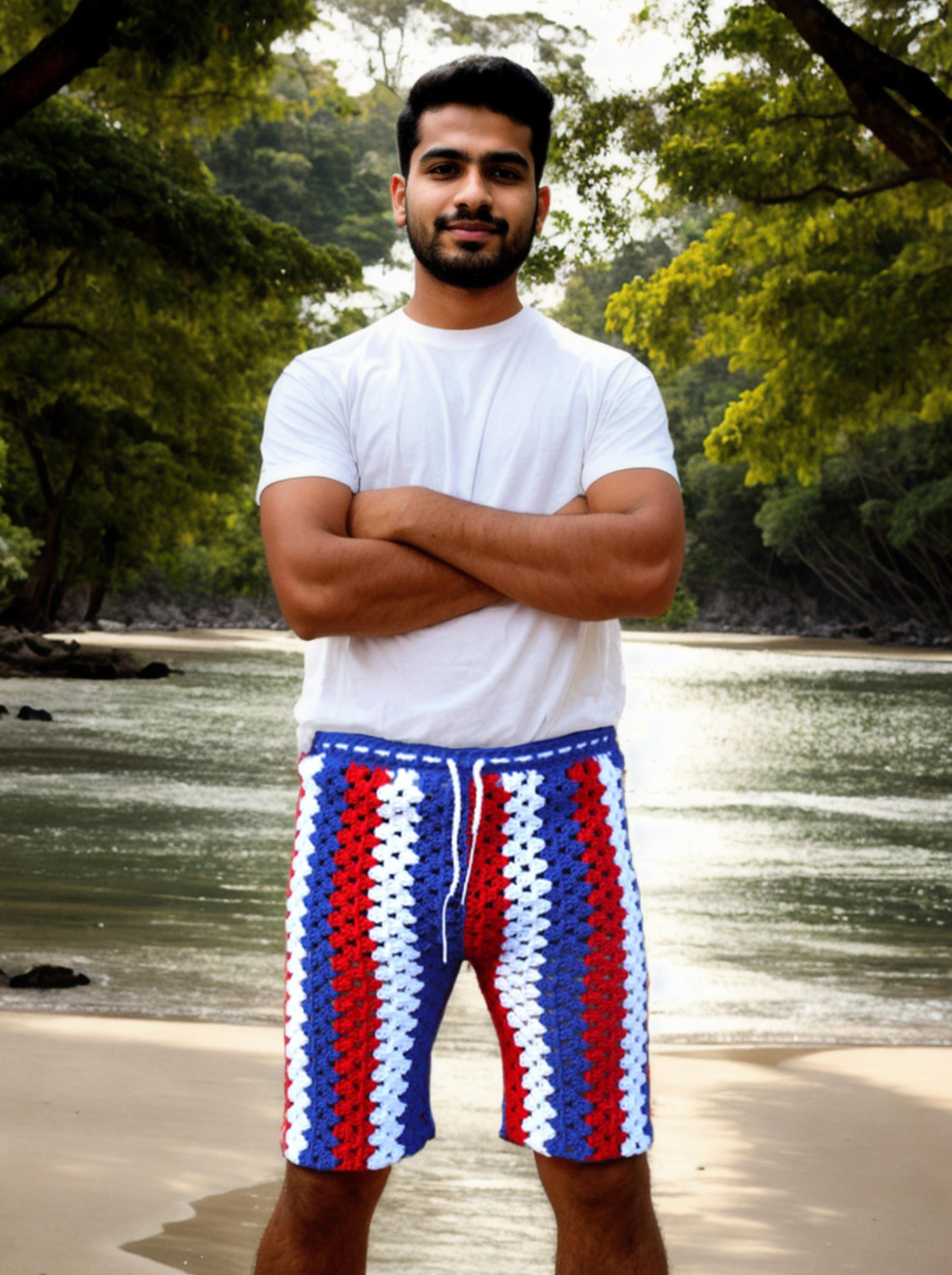 Patriotic Granny Stitch Shorts