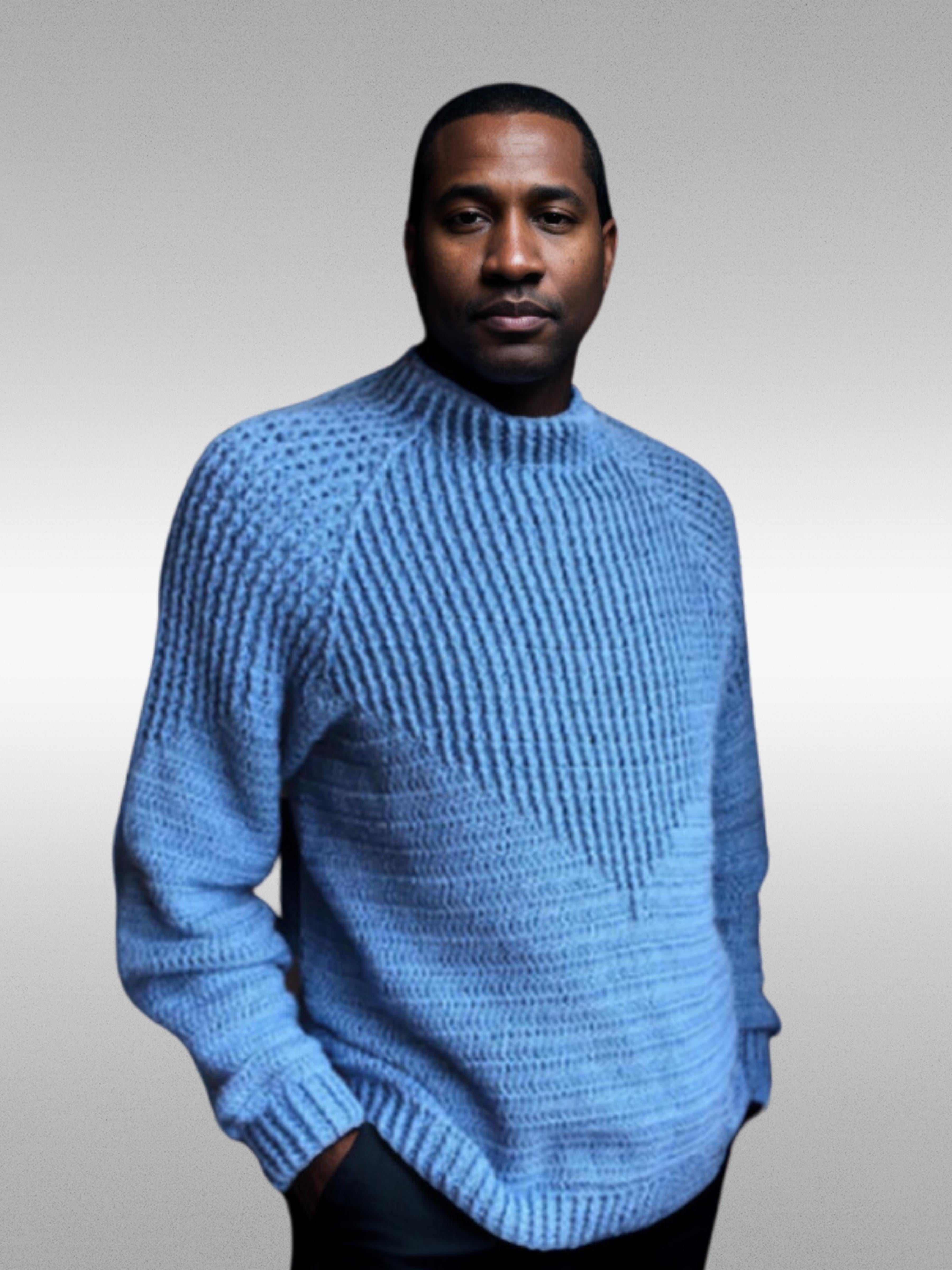 Handmade crochet Sky Blue Sweater by Mon Crochet