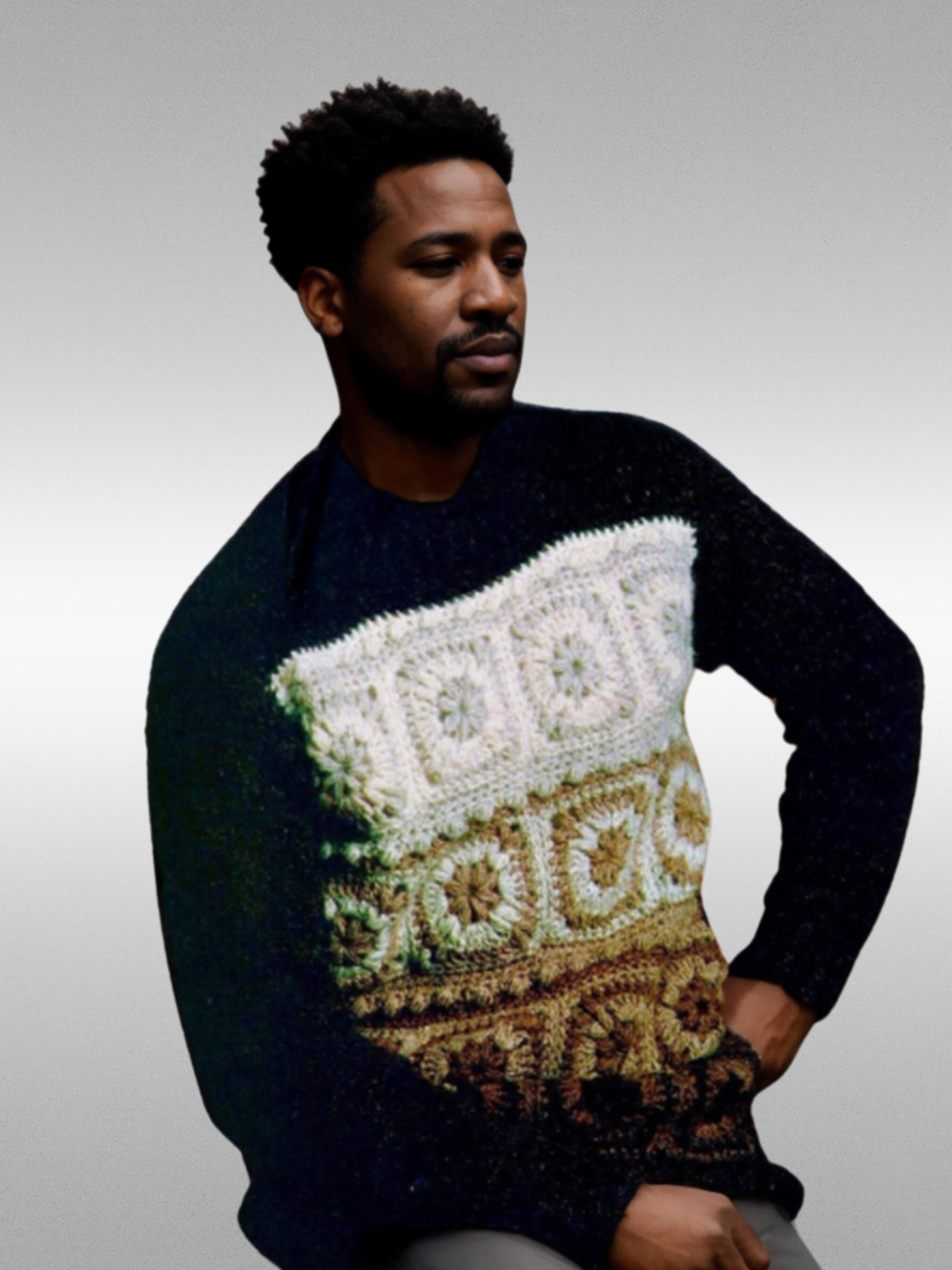 Handmade crochet Retro Squares Sweater by Mon Crochet