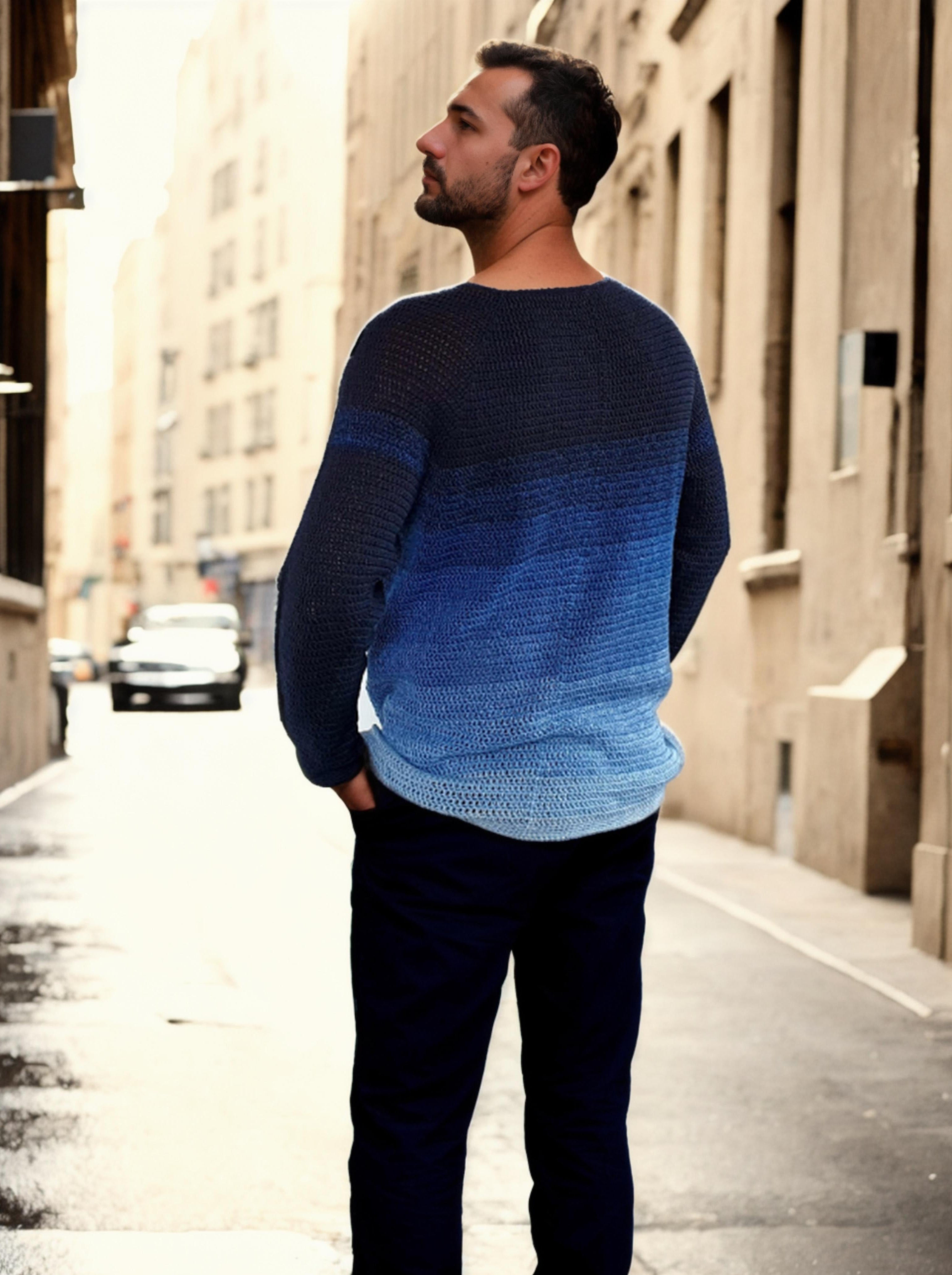 Handmade crochet Ocean Ombre Sweater by Mon Crochet