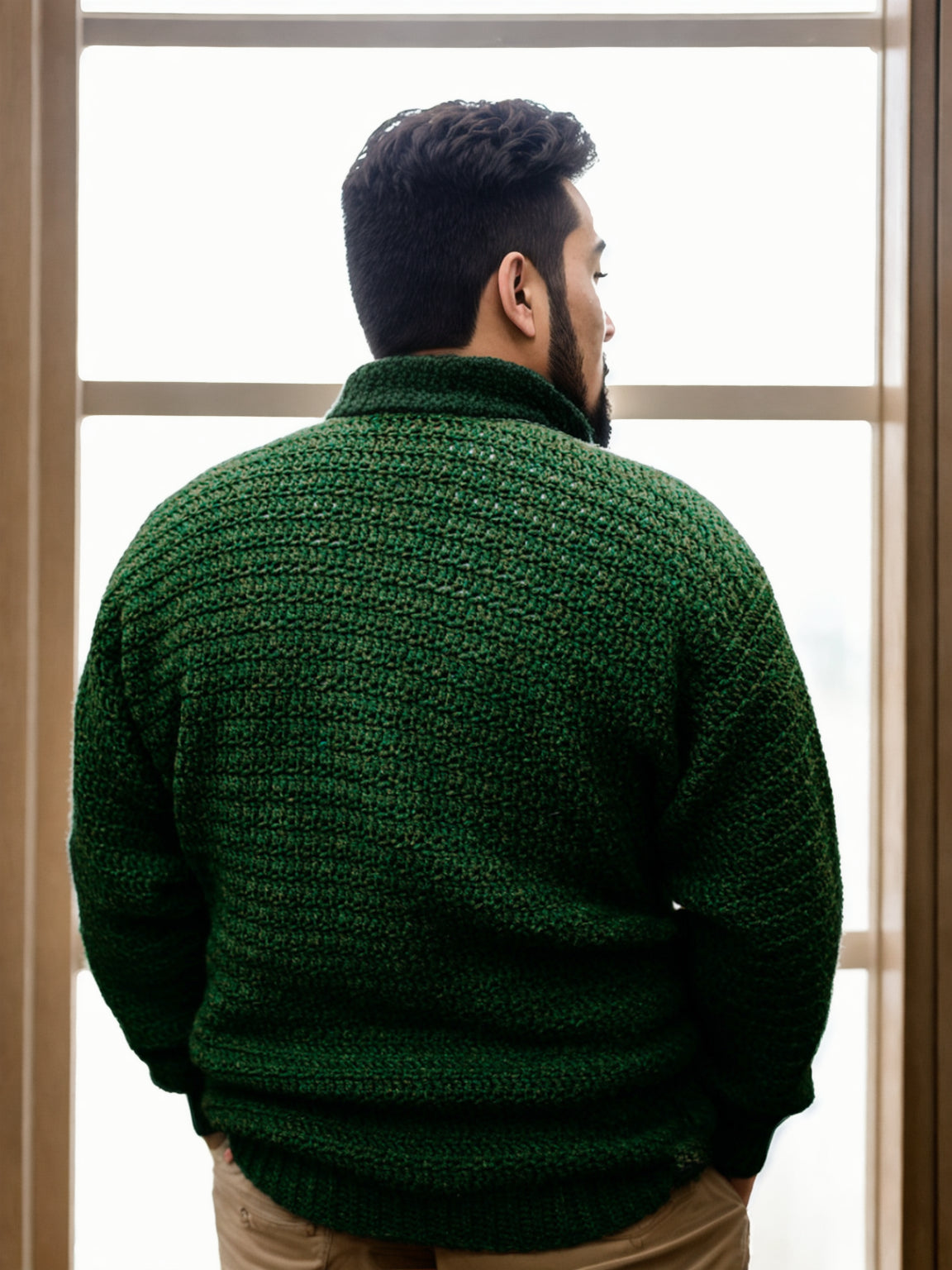 Handmade crochet Rustic Pine Sweater by Mon Crochet