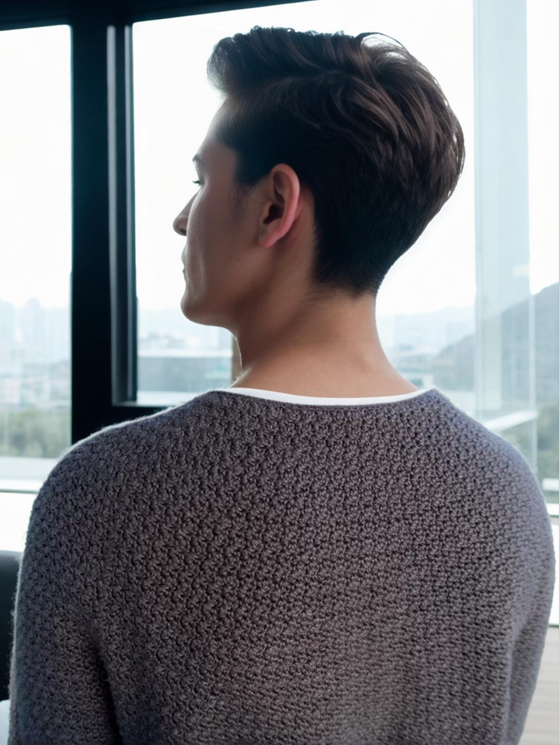 Handmade crochet Slate Stitch Sweater by Mon Crochet