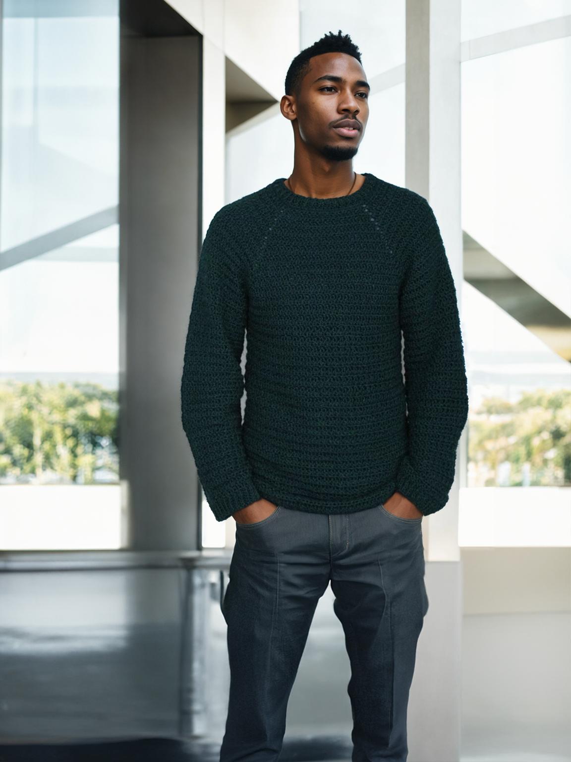 Handmade crochet Emerald Stitch Sweater by Mon Crochet