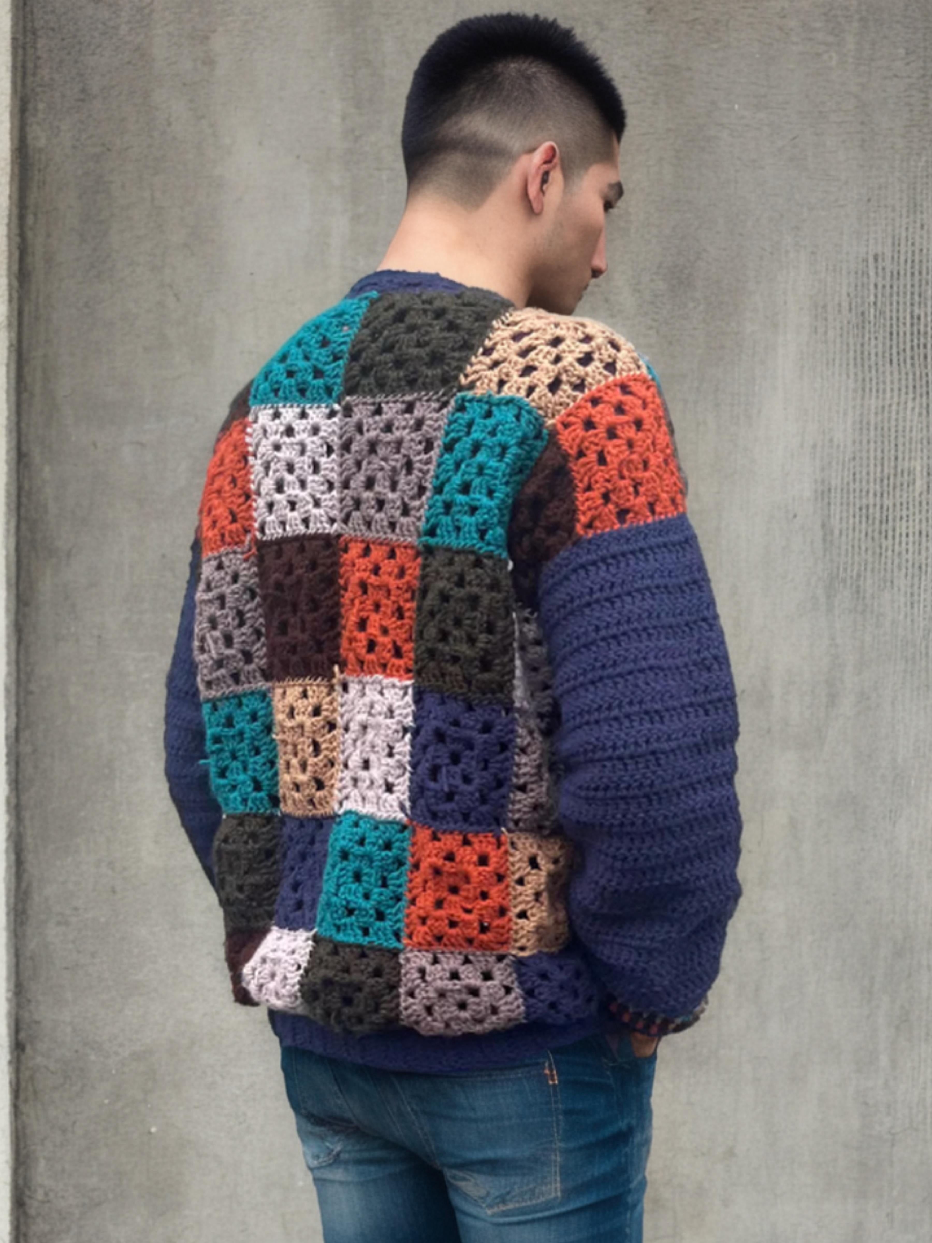 Handmade crochet Patchwork Squares Sweater by Mon Crochet