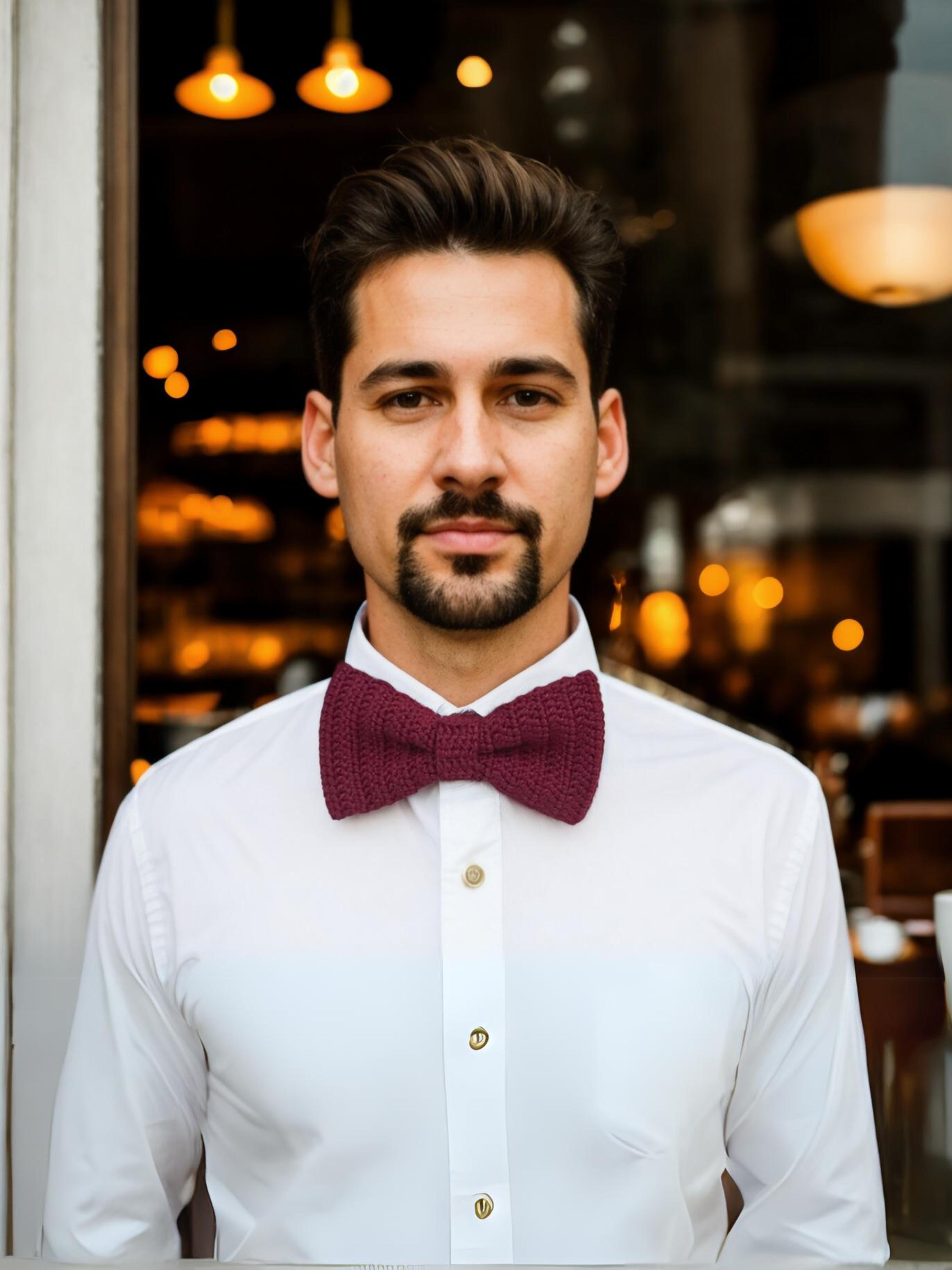 Burgundy Bow Tie