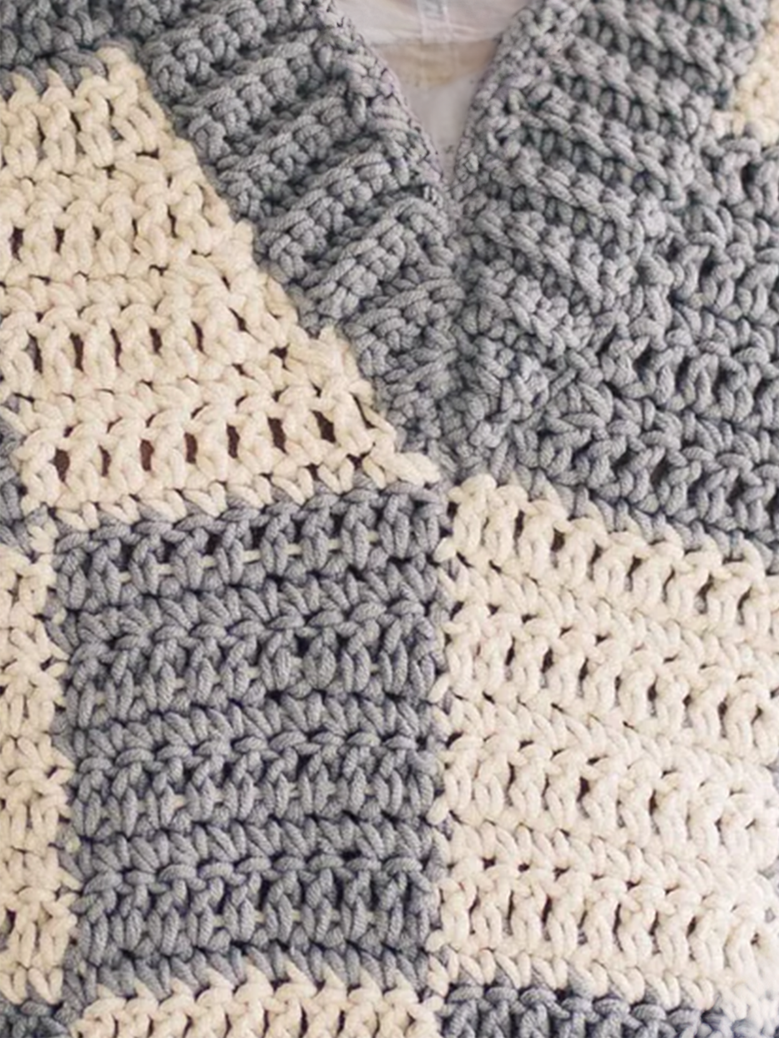 Slate Checkered Squares Vest