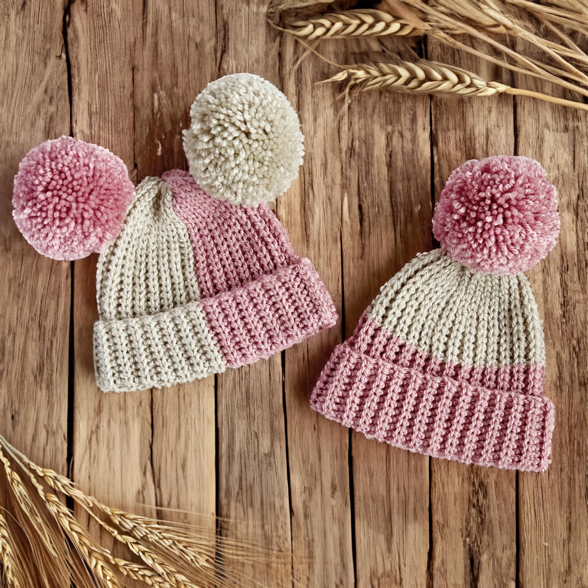 Sweet Color-Blocked Ribbed Hat