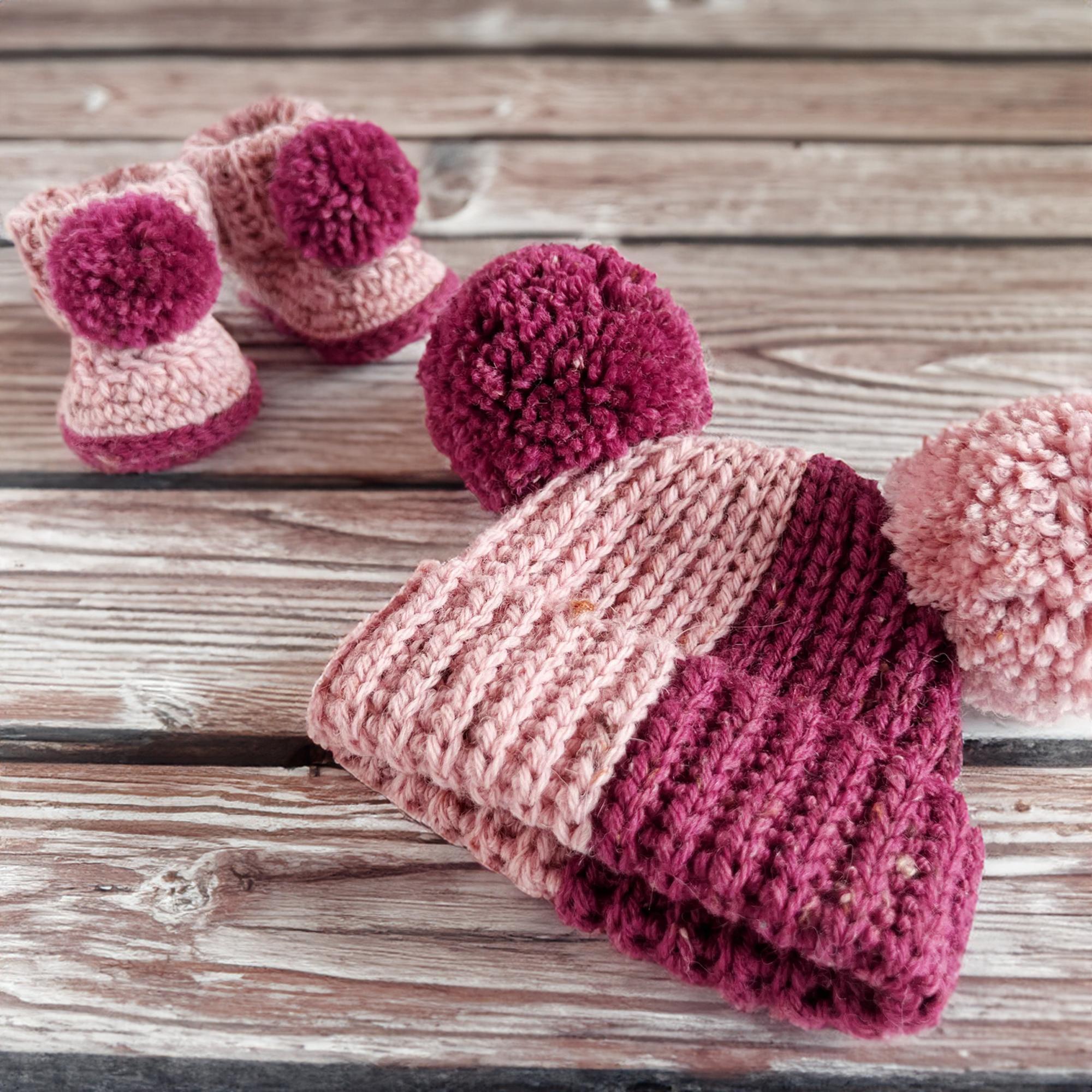 Sweet Color-Blocked Ribbed Hat