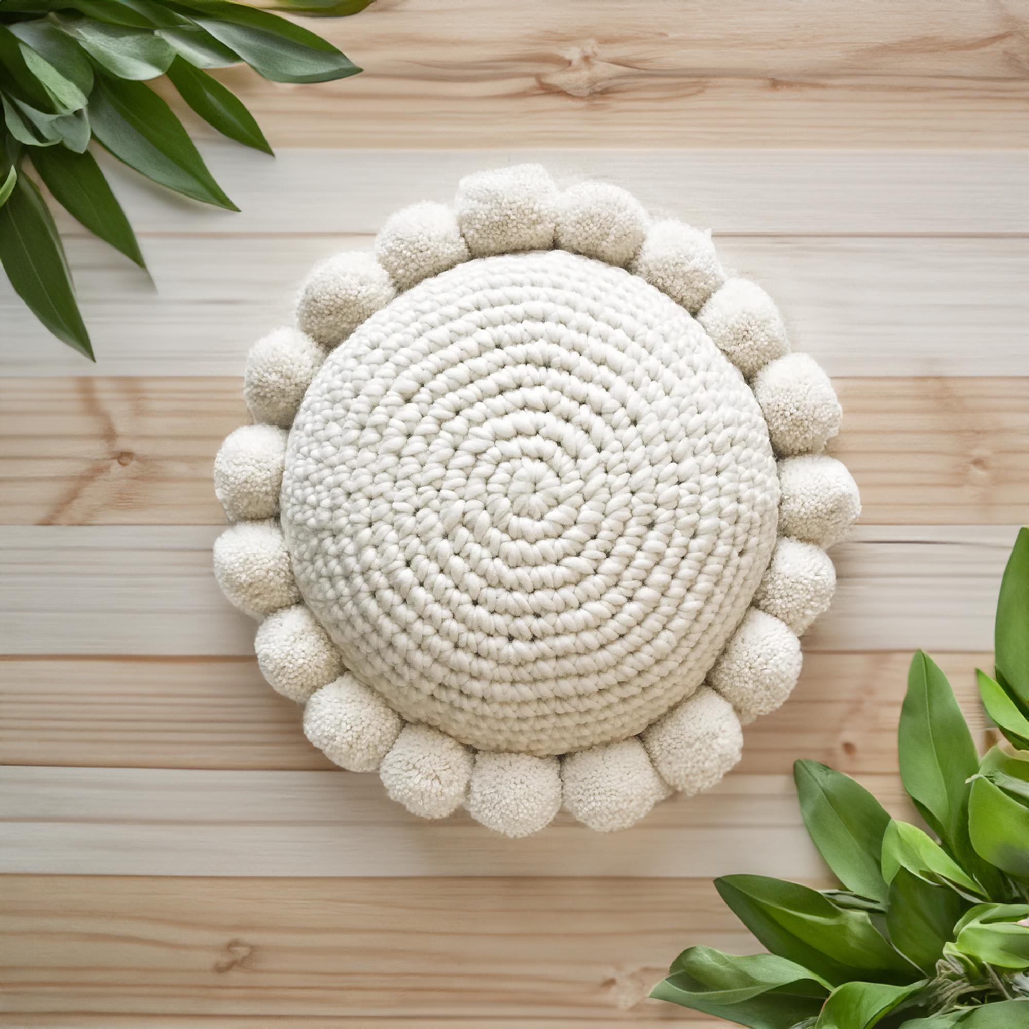 Pom-Pom Orbit Circle Pillow Cover