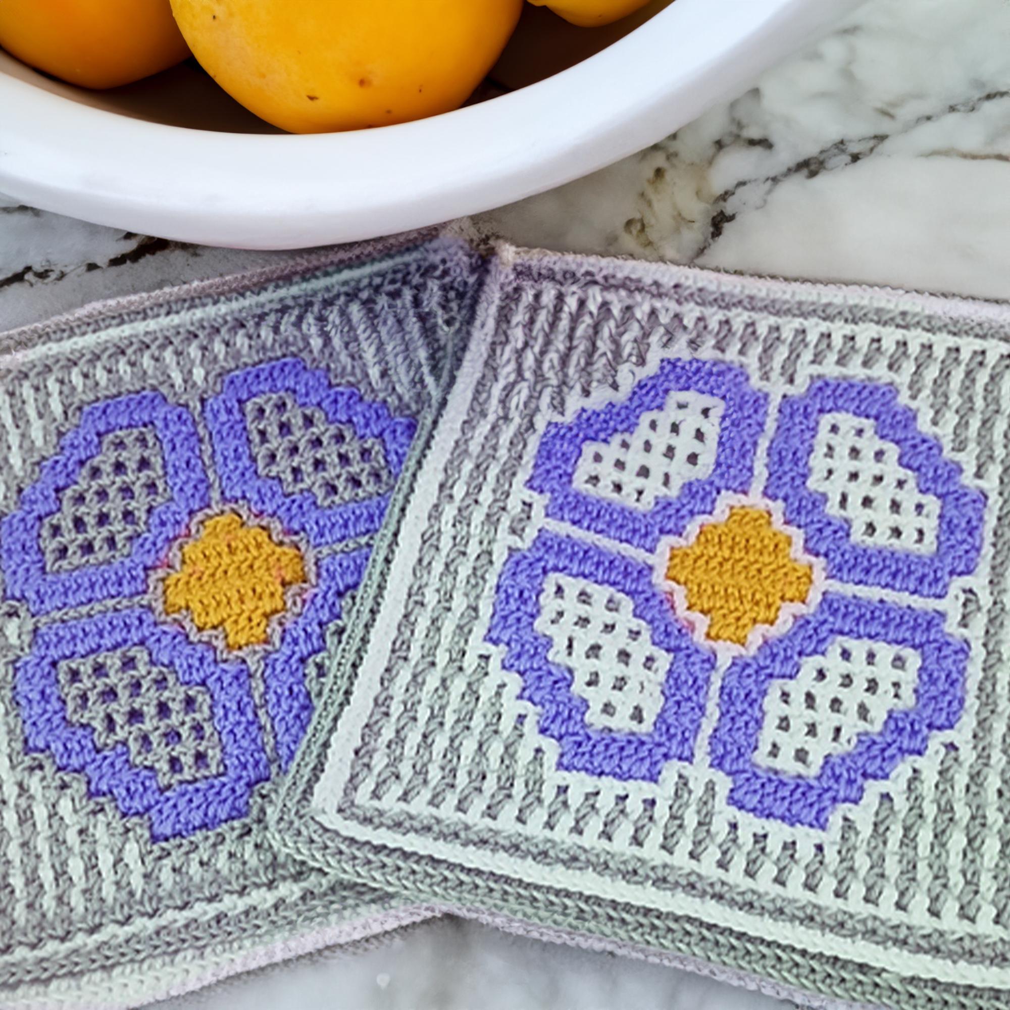 Lone Blossom Square Potholders