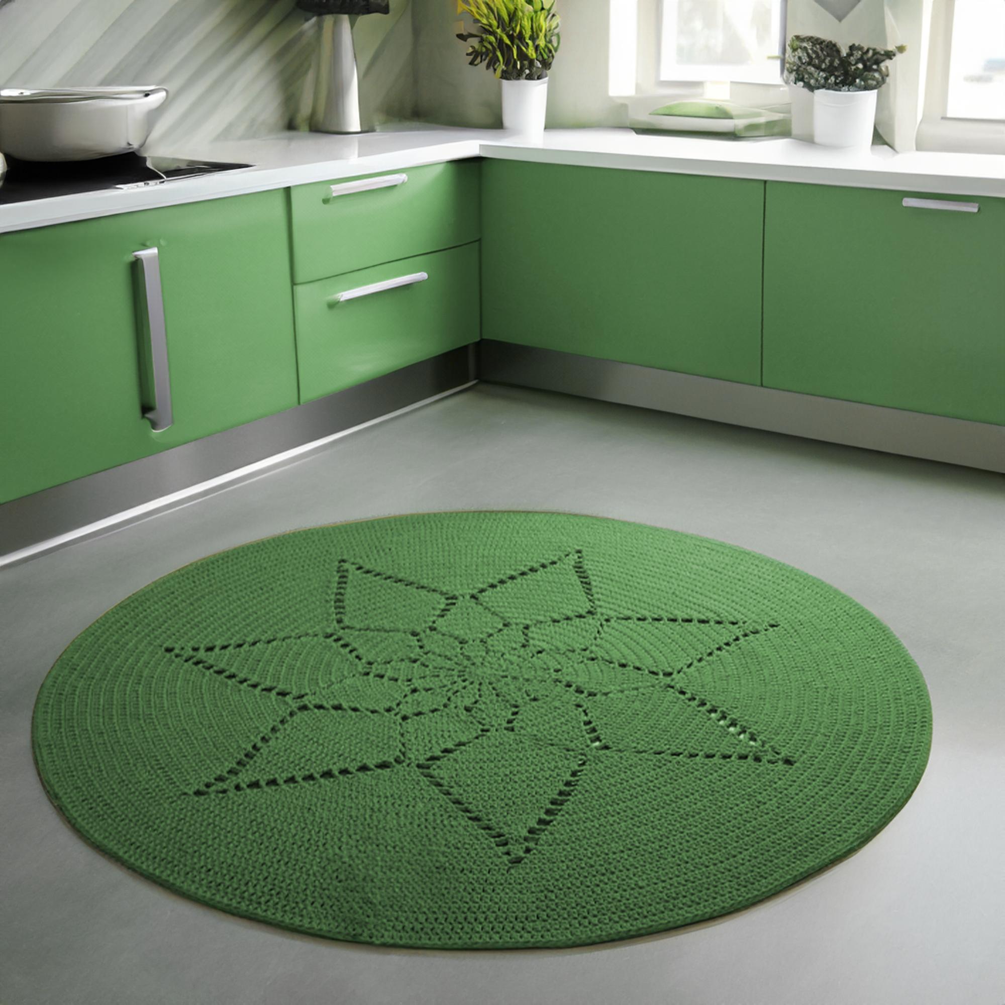 Creamy Starflower Round Rug