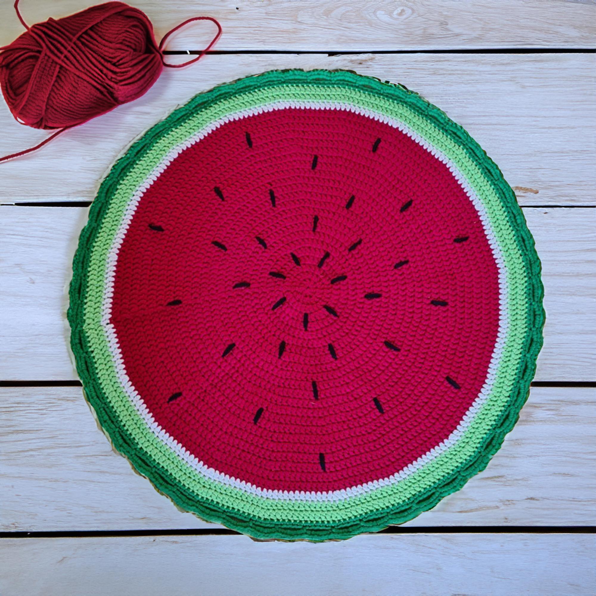 Summer Watermelon Round Rug