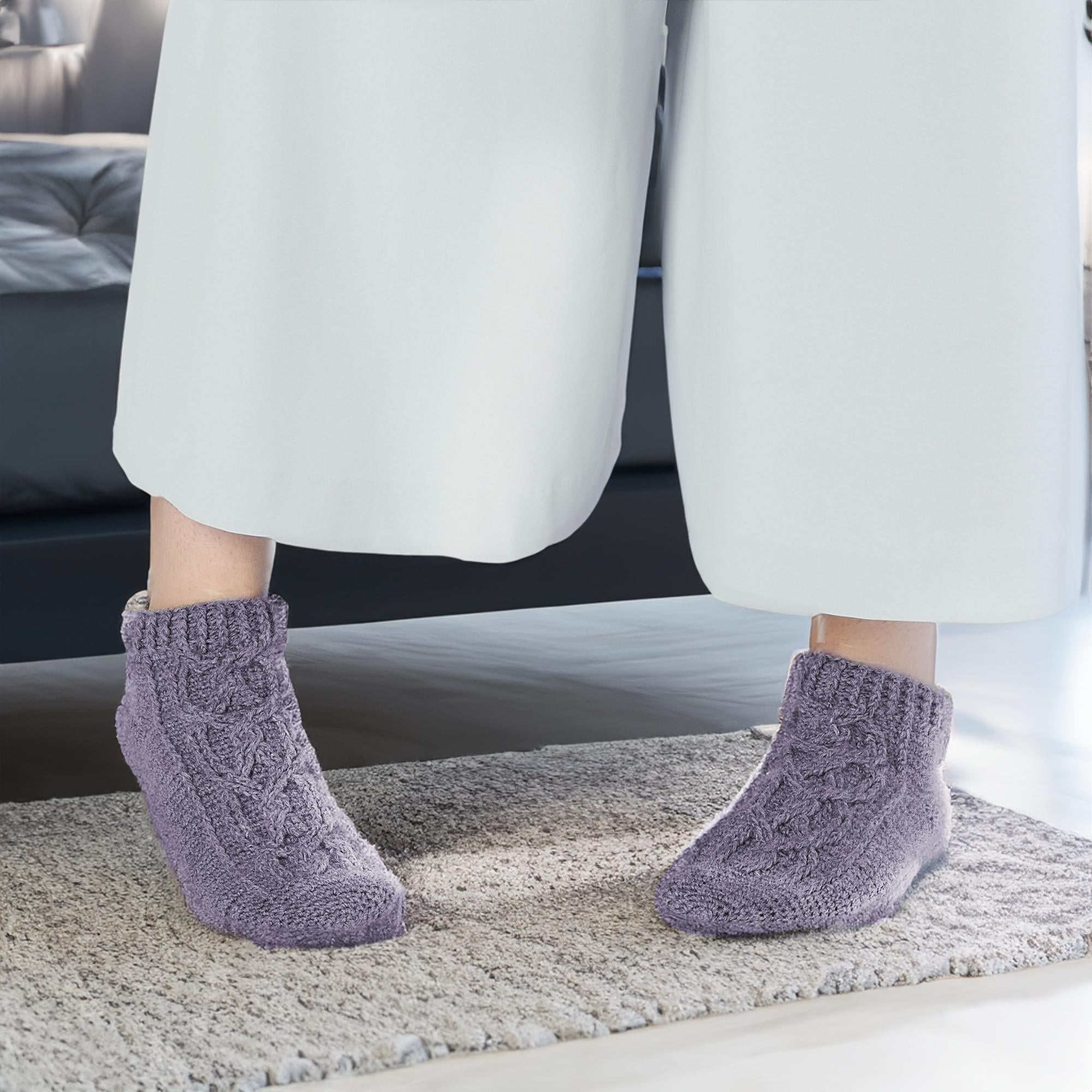 Grey Hues Cable Socks