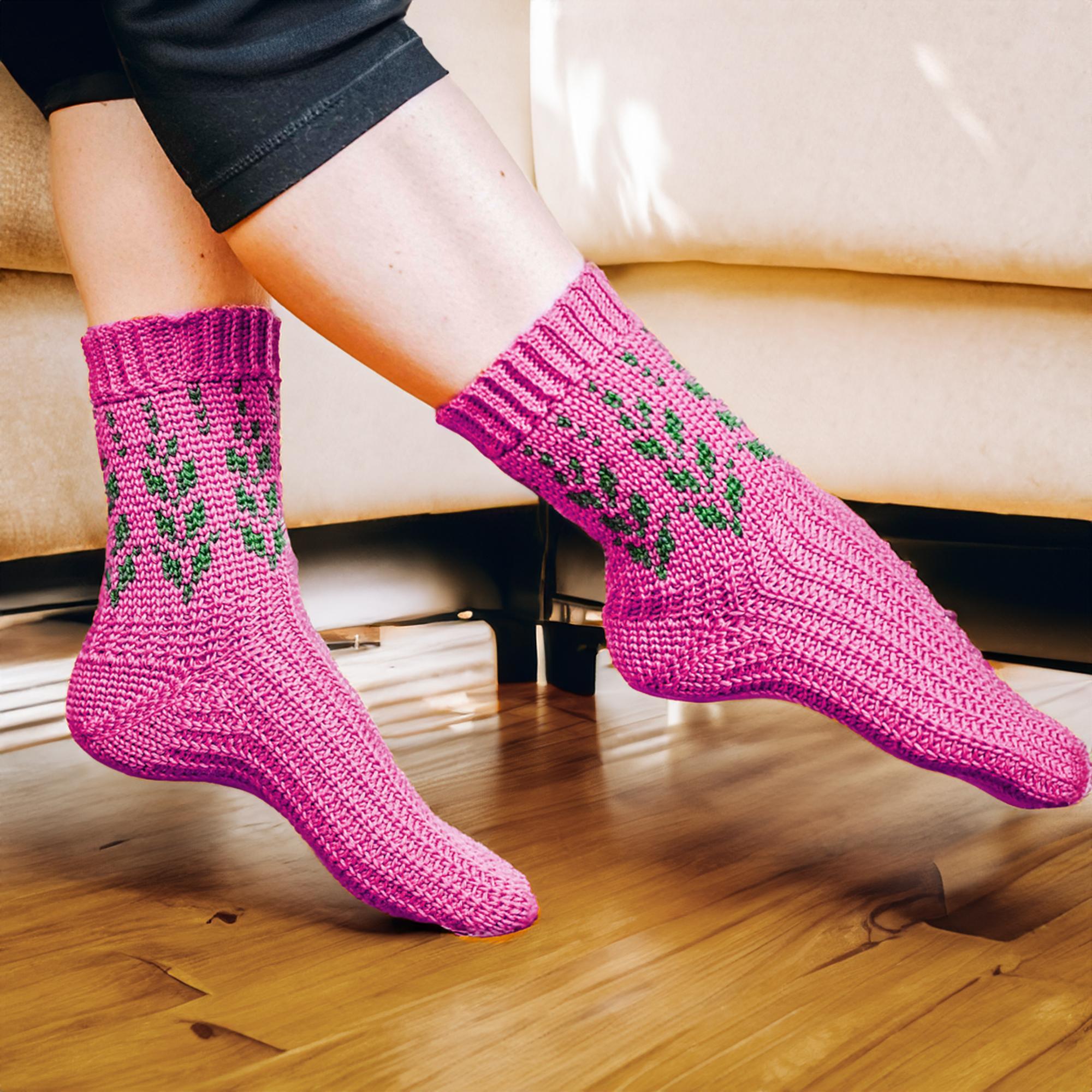 Fuchsia Vine Socks