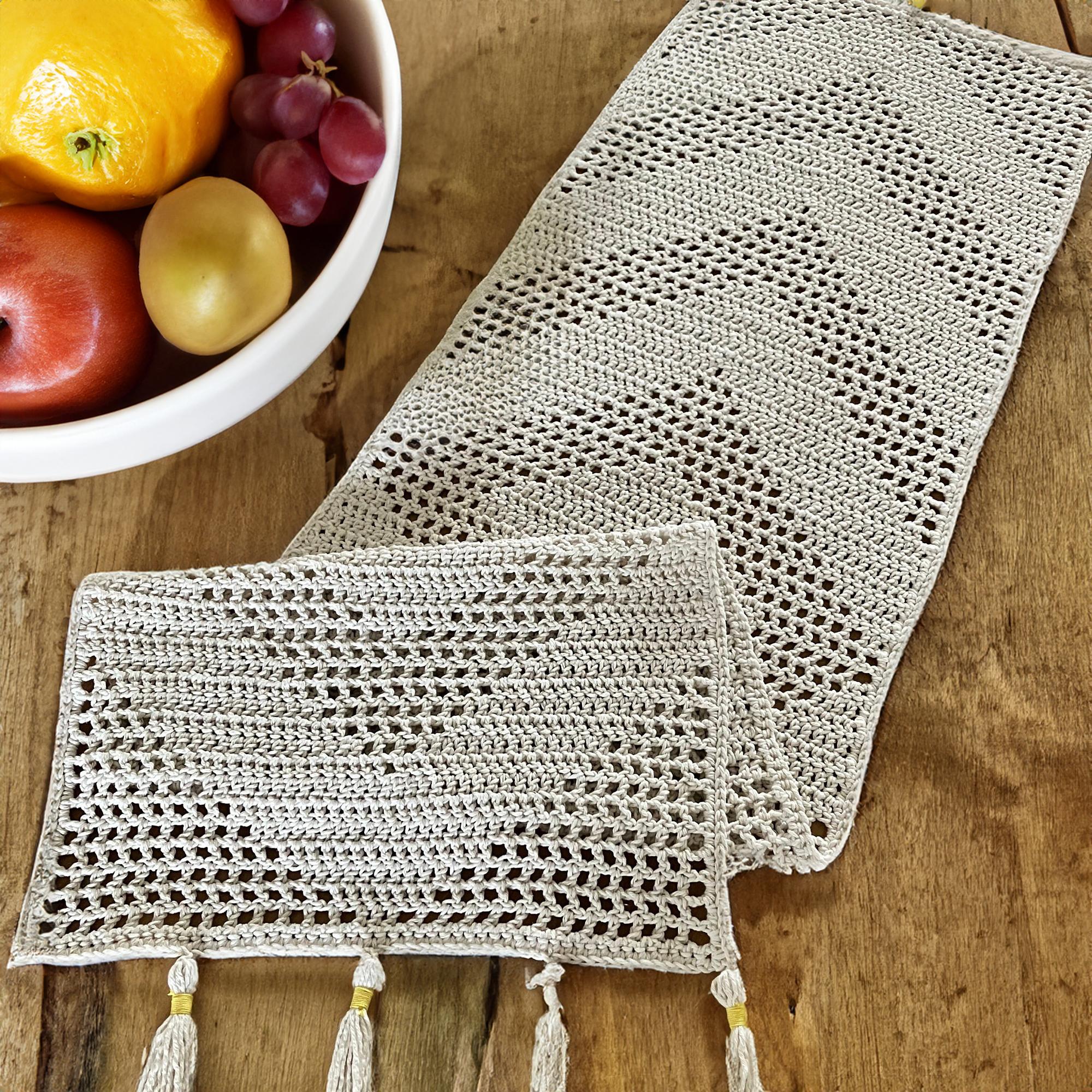 Vanilla Tassel Charm Table Runner