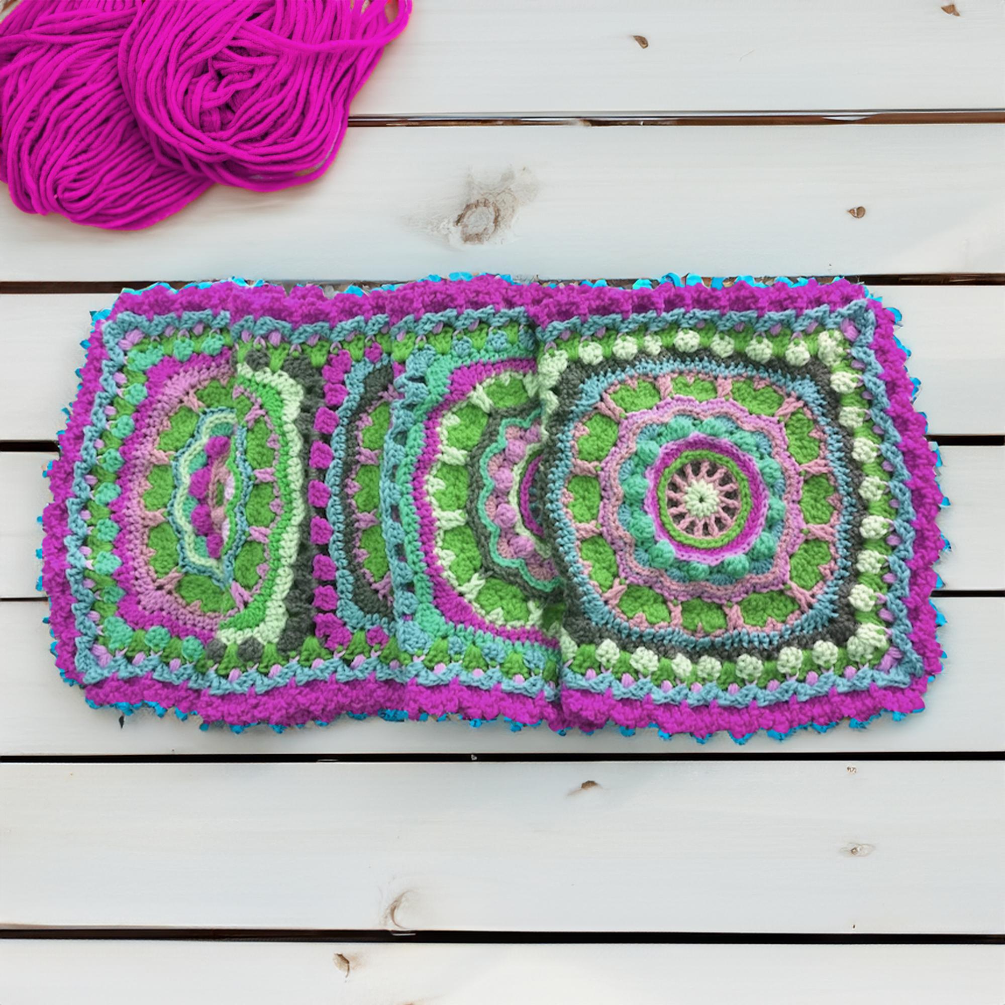 Kaleidoscope Granny Square table Runner