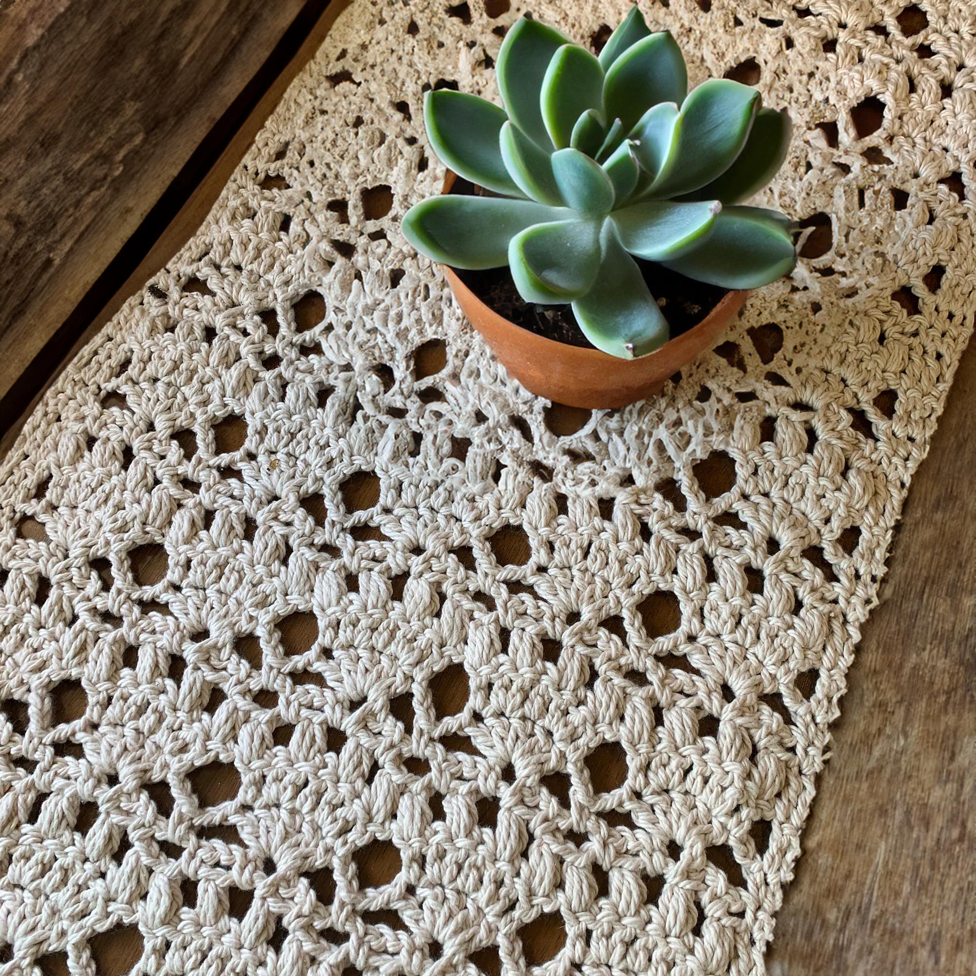 Sage Lacey Shell Table Runner