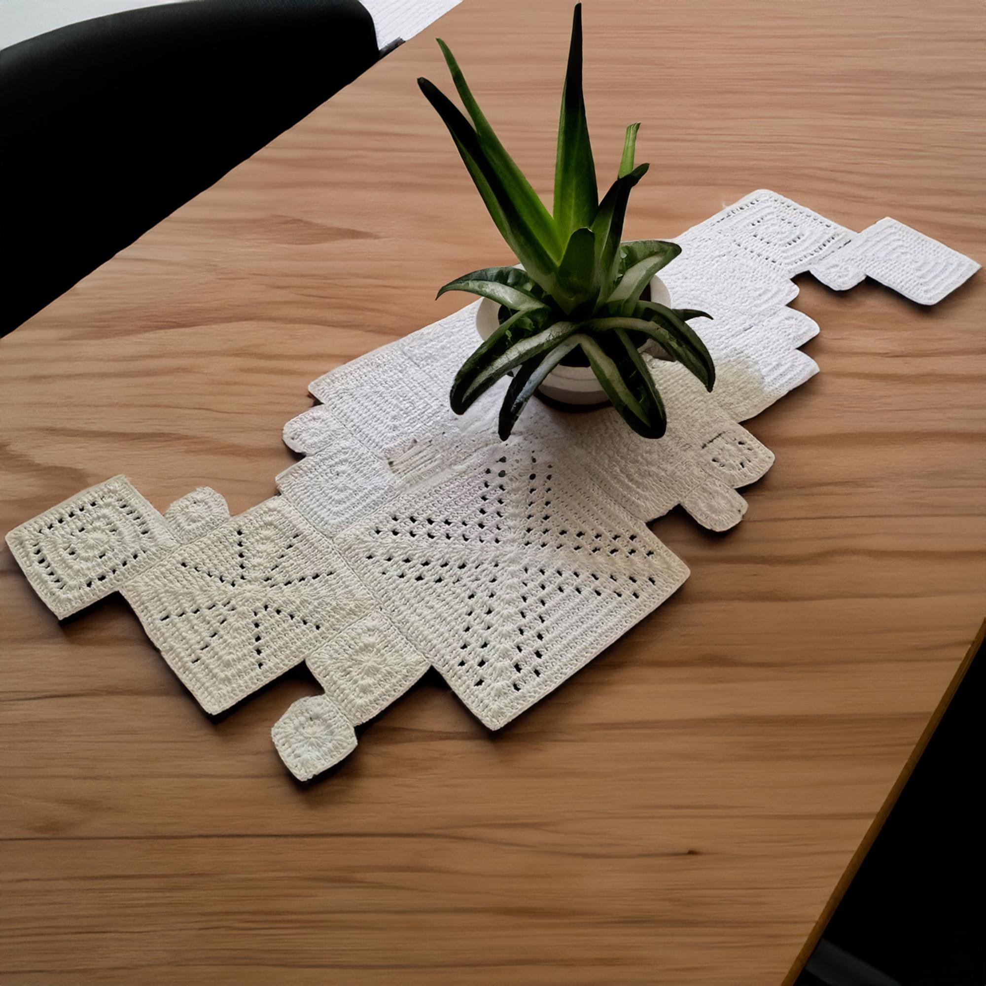 Geometric Charm Table Runner