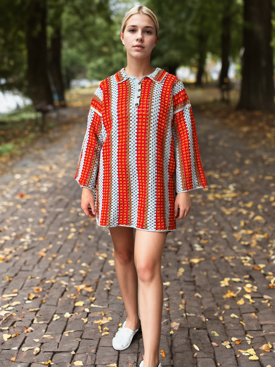 Cinnamon Breeze Striped Dress/Tunic - Taylor Swift Inspired L Cinnamon Breeze Striped Dress/Tunic - Taylor Swift Inspired L