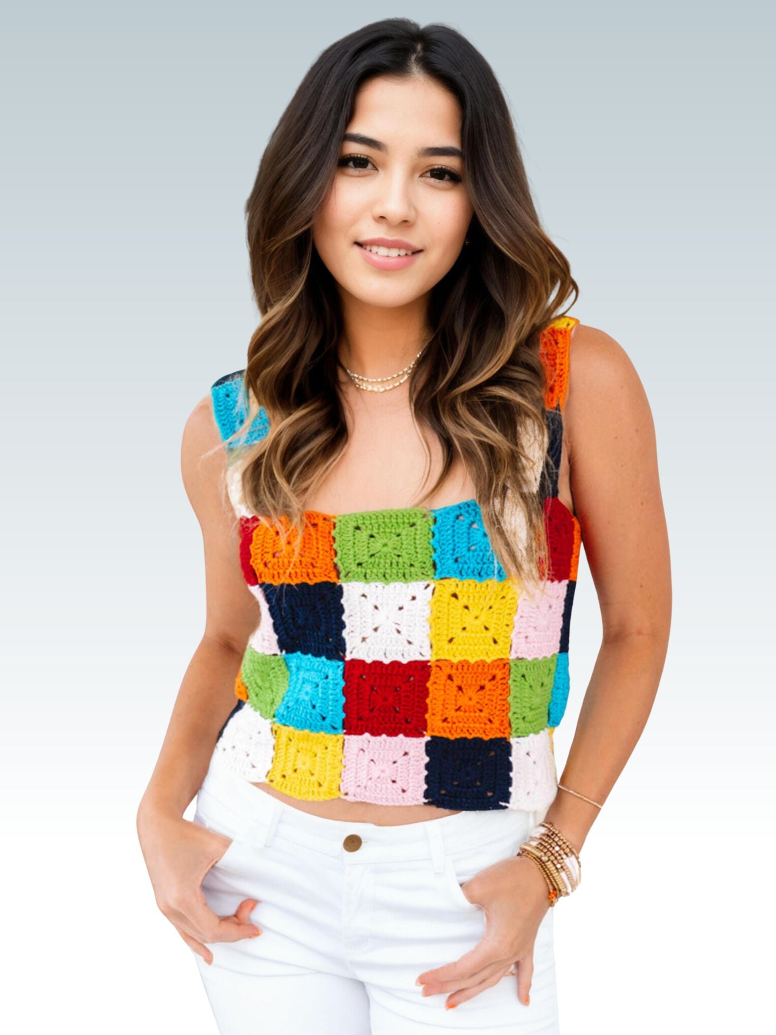 Colorblock Charm Vest
