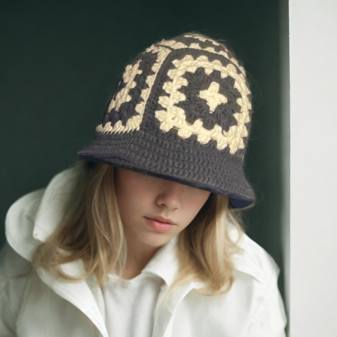 Classic Granny Square Bucket Hat