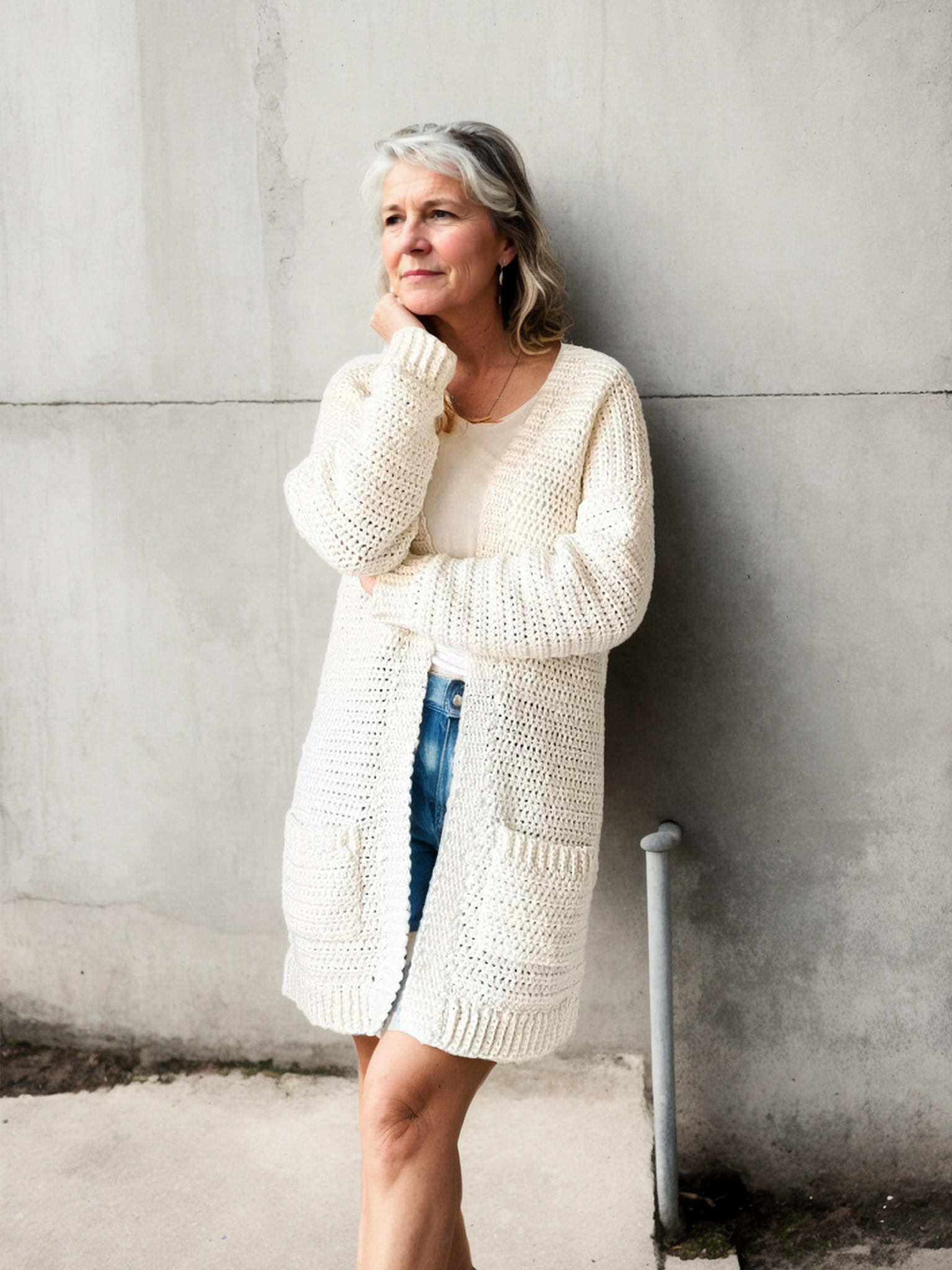 All-Season Long Pocket Cardigan