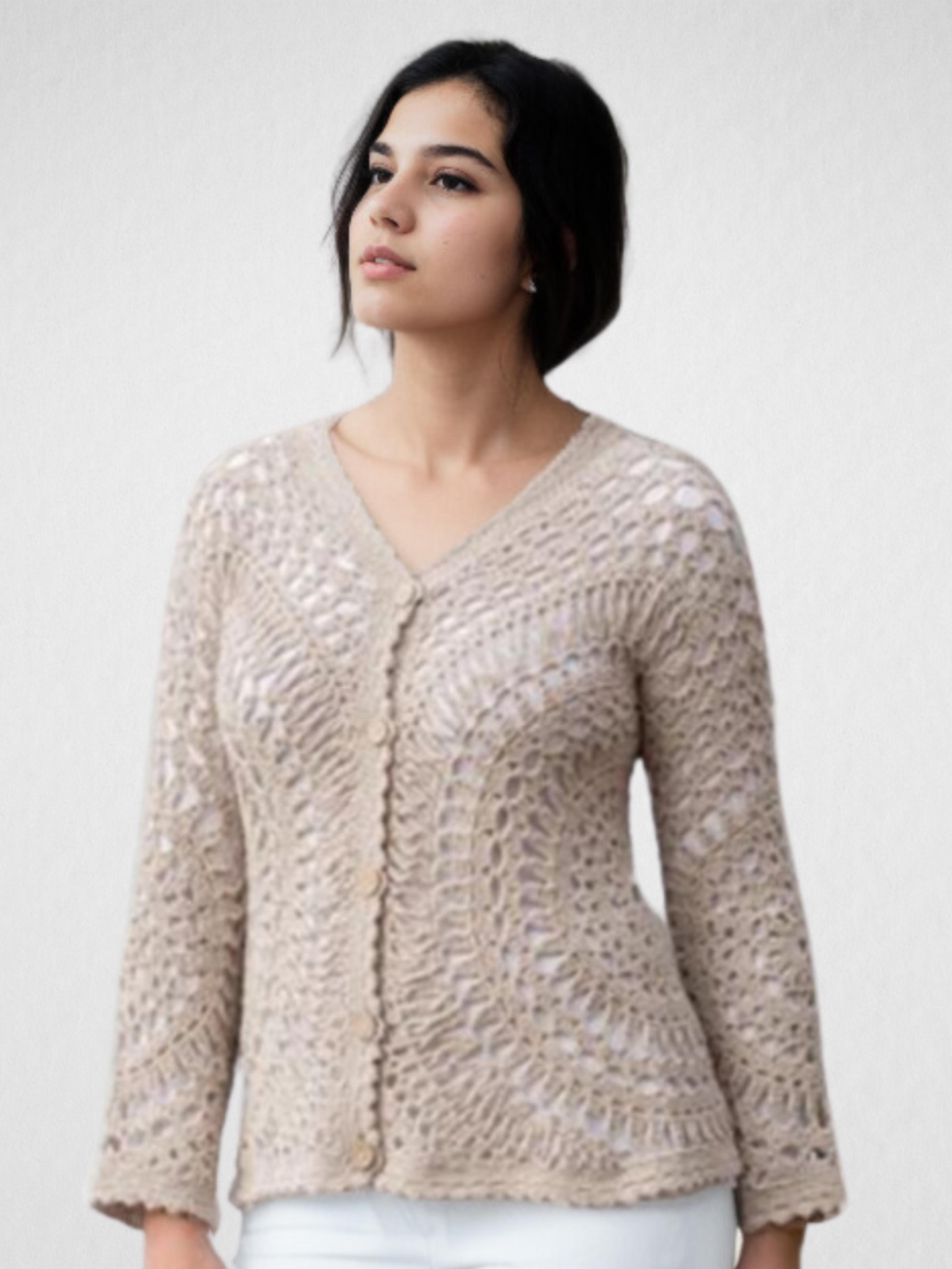 Delicate Lace Scallop Cardigan